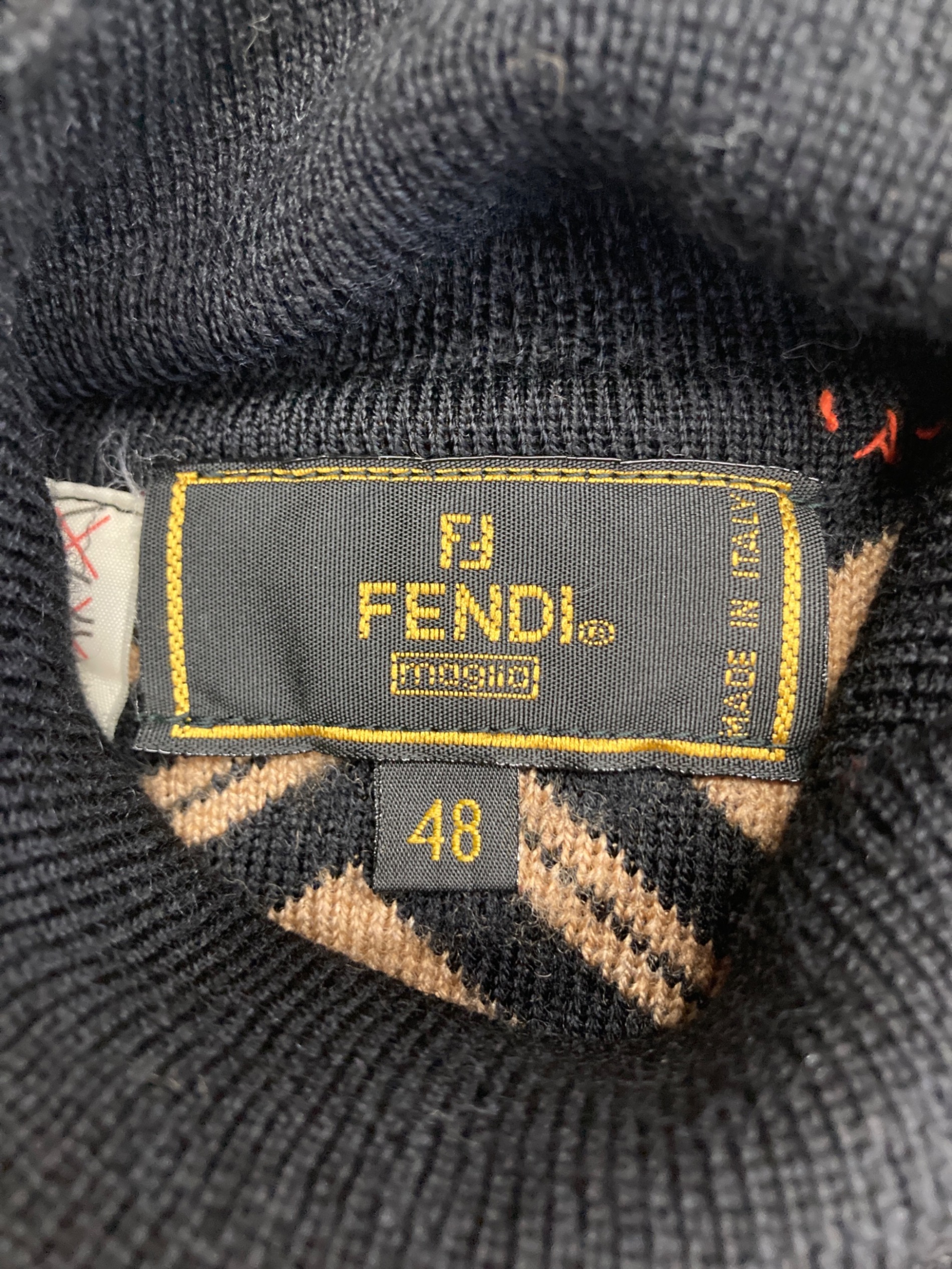 中古・古着通販】FENDI (フェンディ) 総柄タートルネックニット