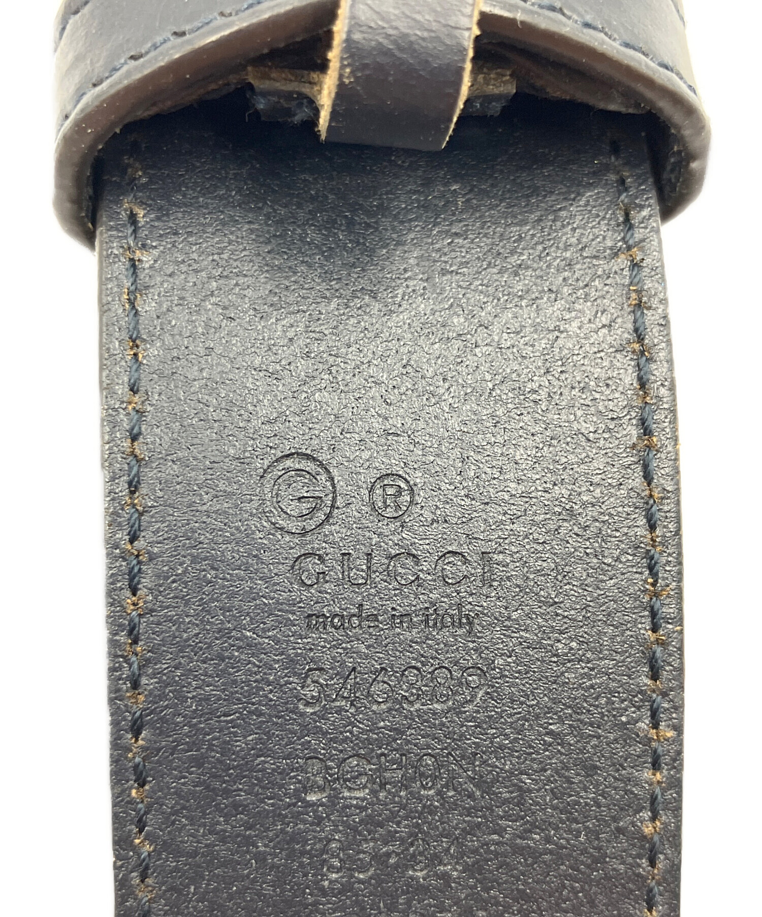 中古・古着通販】GUCCI (グッチ) インターロッキングGバックルレザー