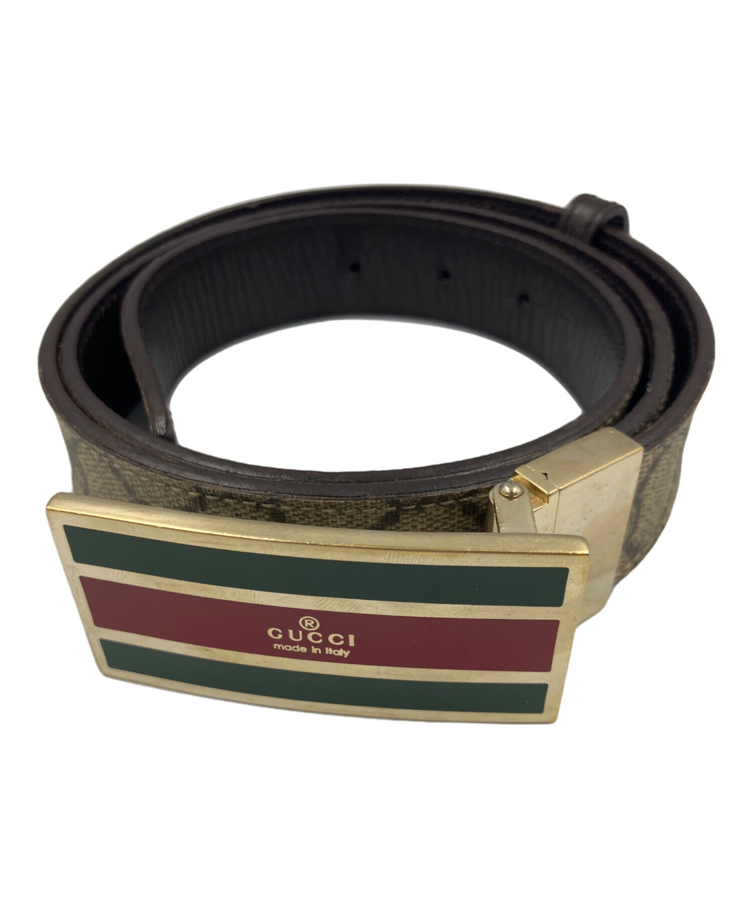 中古・古着通販】GUCCI (グッチ) レザーベルト ブラウン サイズ:不明