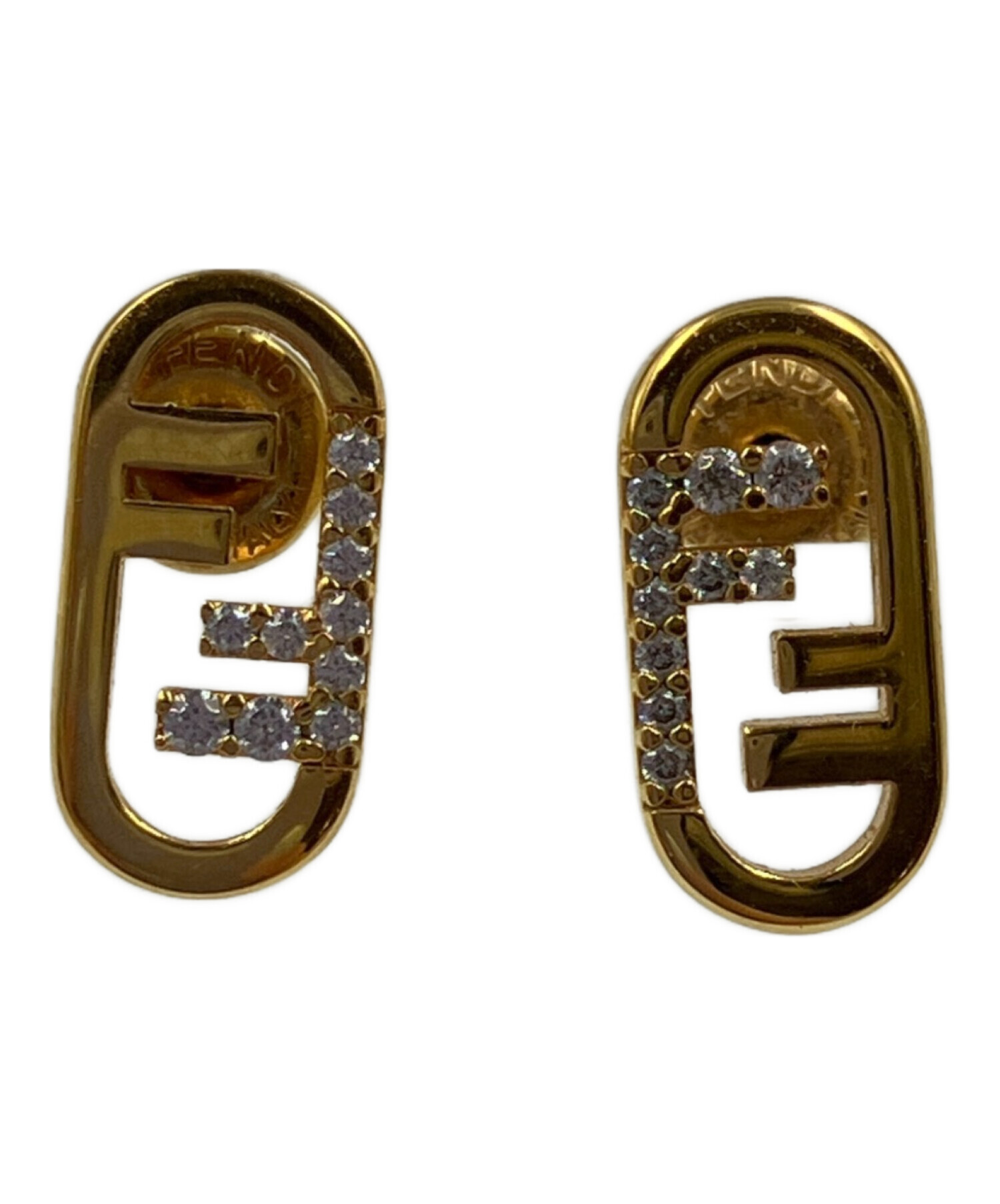 中古・古着通販】FENDI (フェンディ) ピアス ゴールドカラー サイズ