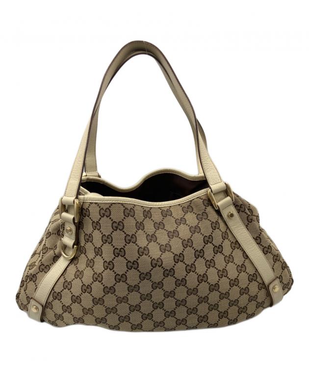 中古・古着通販】GUCCI (グッチ) GGキャンバストートバッグ ベージュ