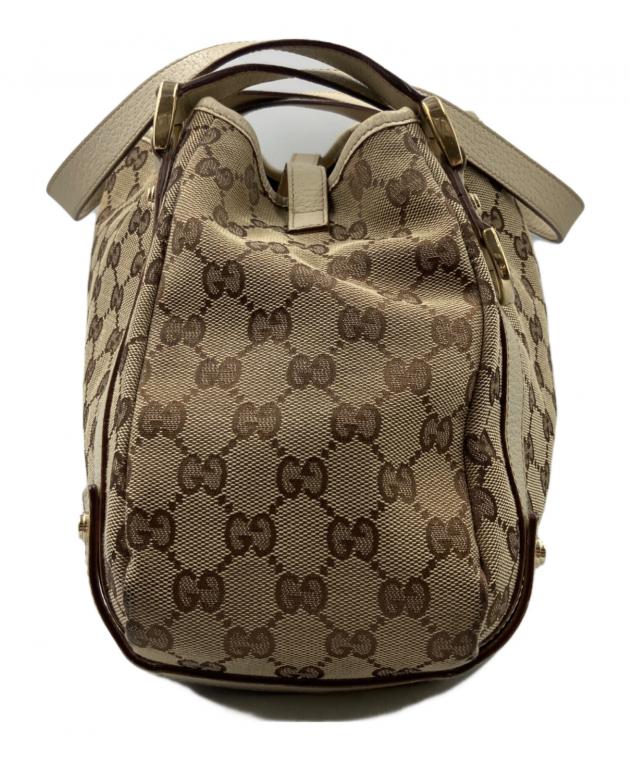 中古・古着通販】GUCCI (グッチ) GGキャンバストートバッグ ベージュ