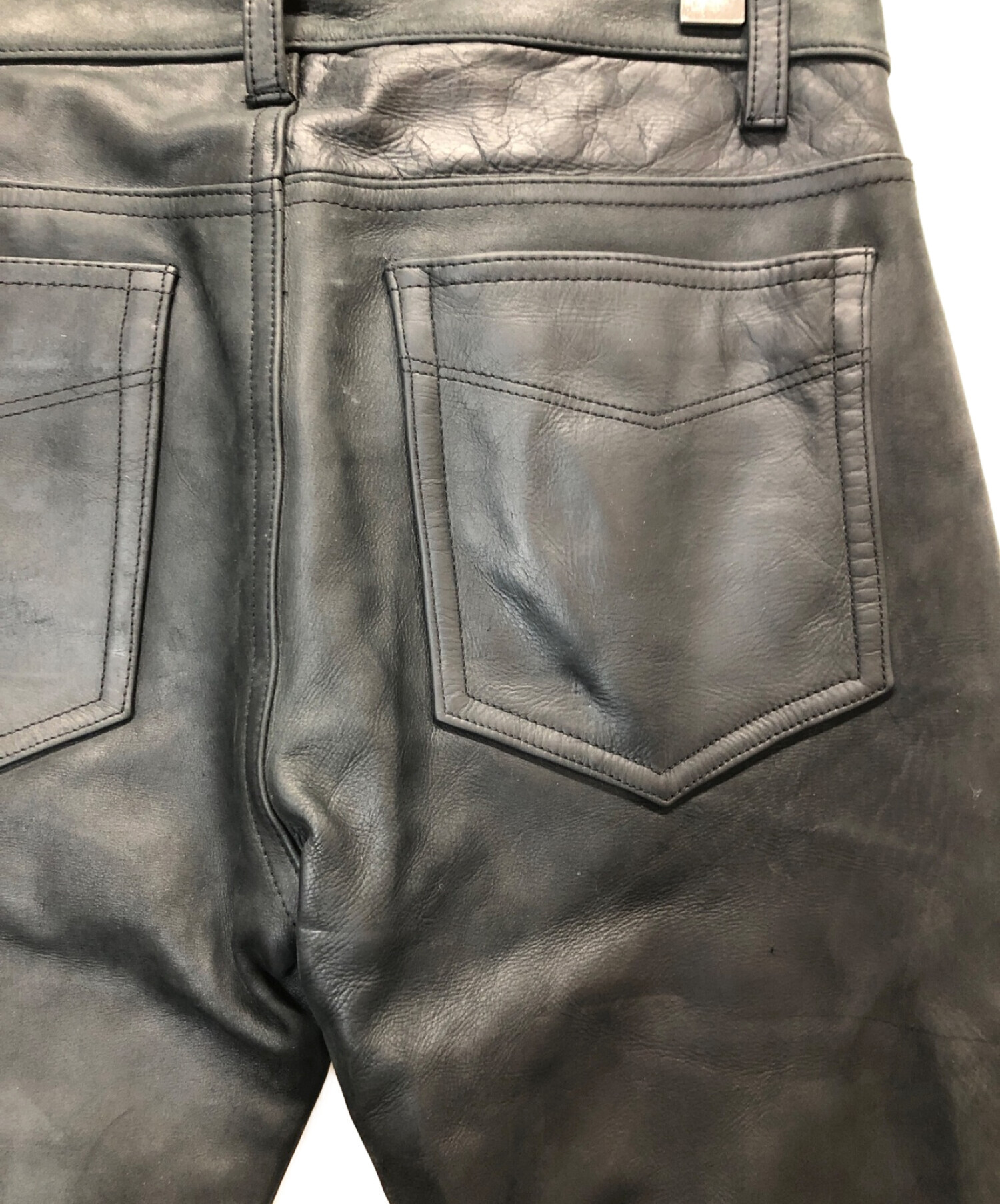 ユナイテッドアローズ　ブルーレーベル　牛革　レザーパンツ　ブラック 中古・古着通販】U.A. Blue Label (ユナイティッドアローズ