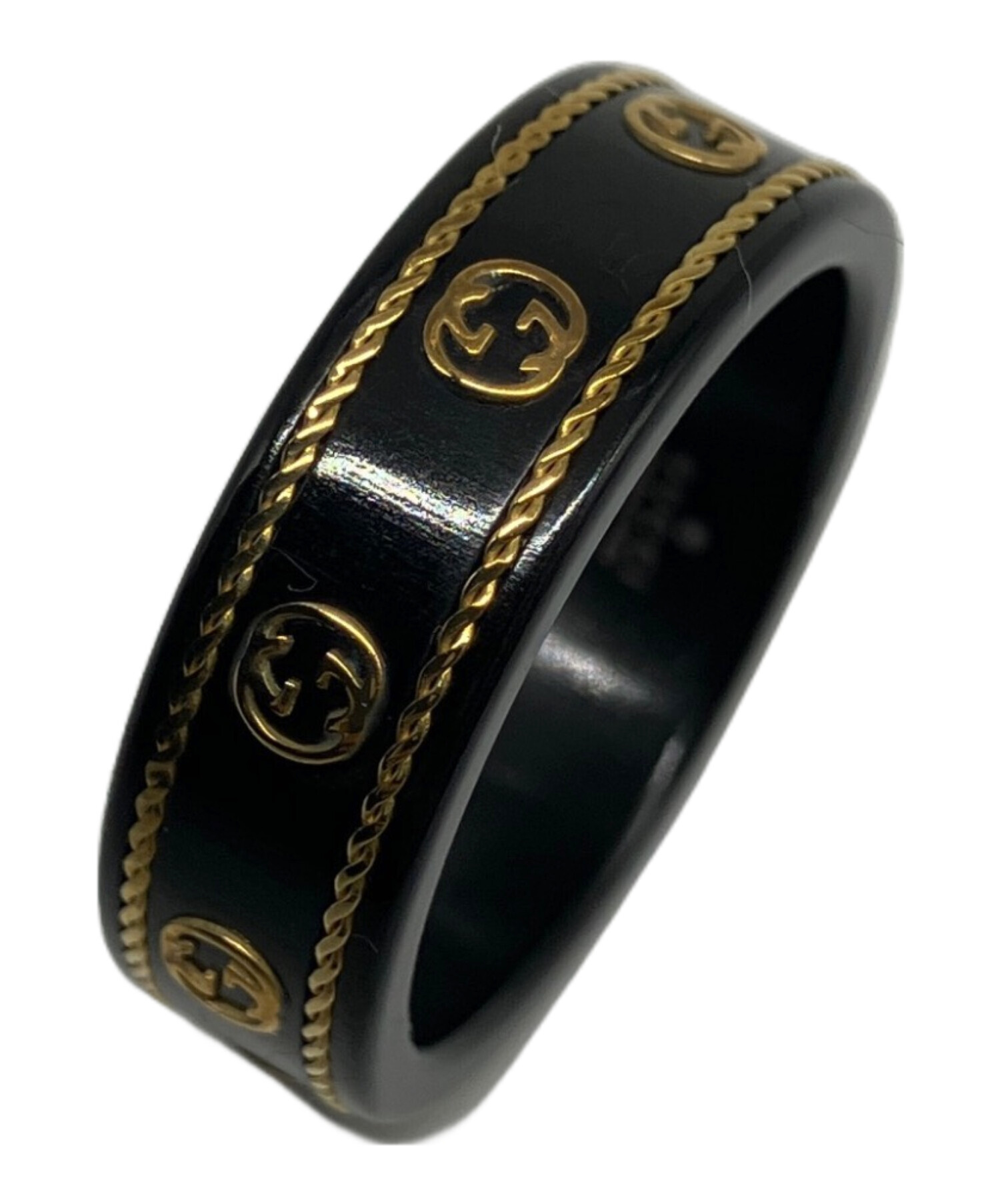 中古・古着通販】GUCCI (グッチ) インターロッキングG リング イエロー 
