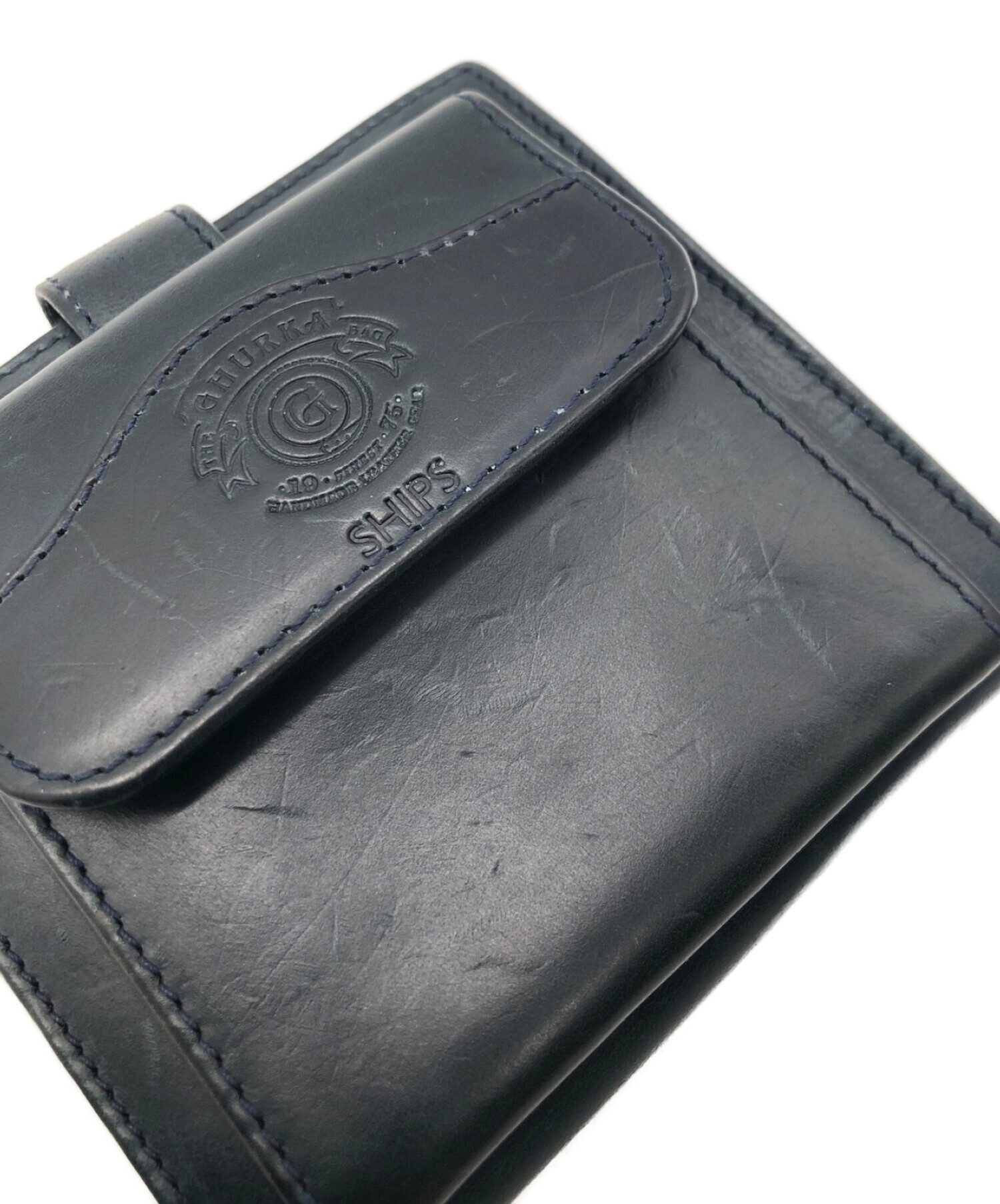 中古・古着通販】GHURKA (グルカ) SHIPS別注 3つ折り財布 ネイビー