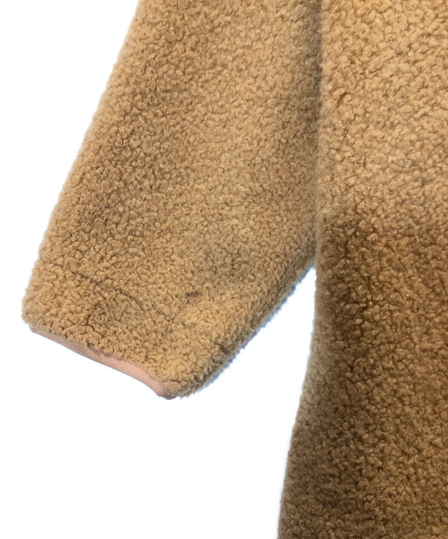 未使用 ベージュ ボア ロングコート 中古・古着通販】BEAMS (ビームス) ボアロングコート ベージュ サイズ