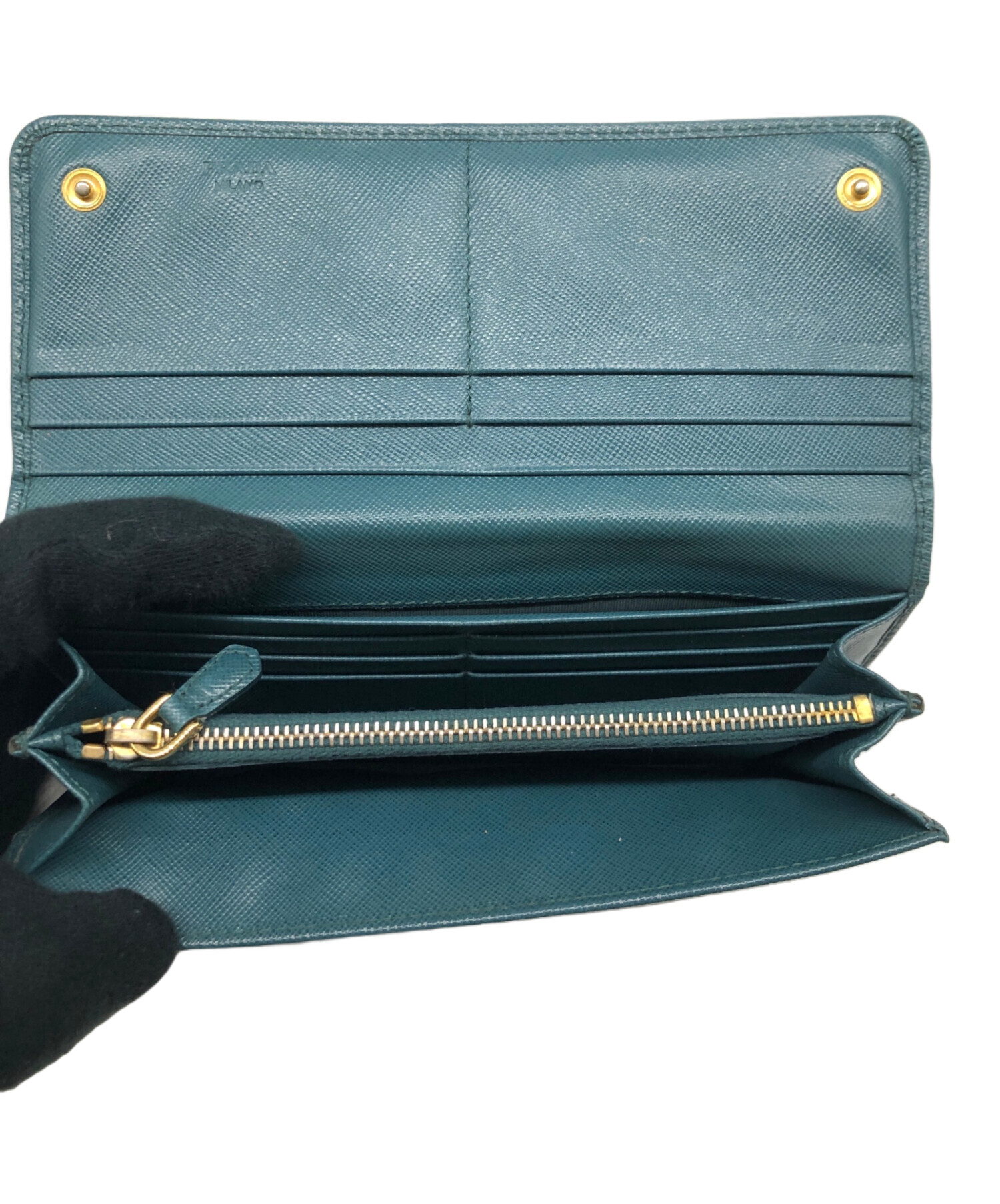 中古・古着通販】PRADA (プラダ) 長財布 グリーン｜ブランド・古着通販