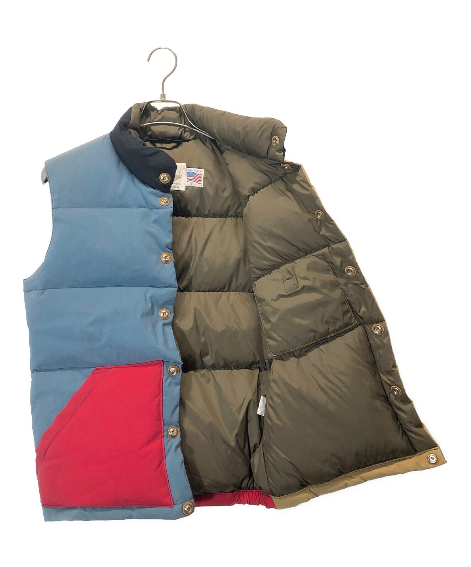 中古・古着通販】schott (ショット) ダウンベスト マルチカラー サイズ