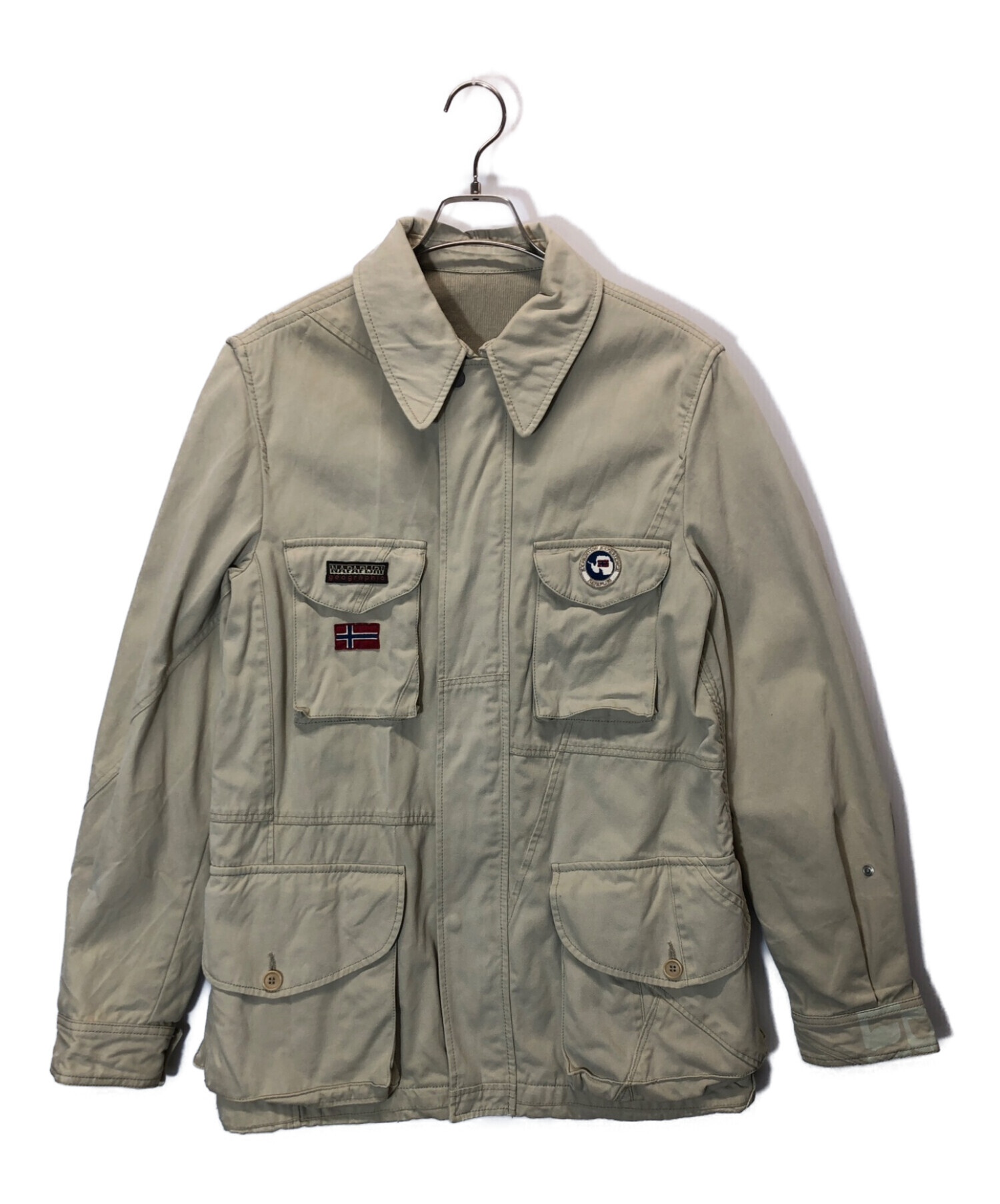 Napapijri】 ジャケット Mサイズ NAPAPIJRI オレンジ ジャンパー