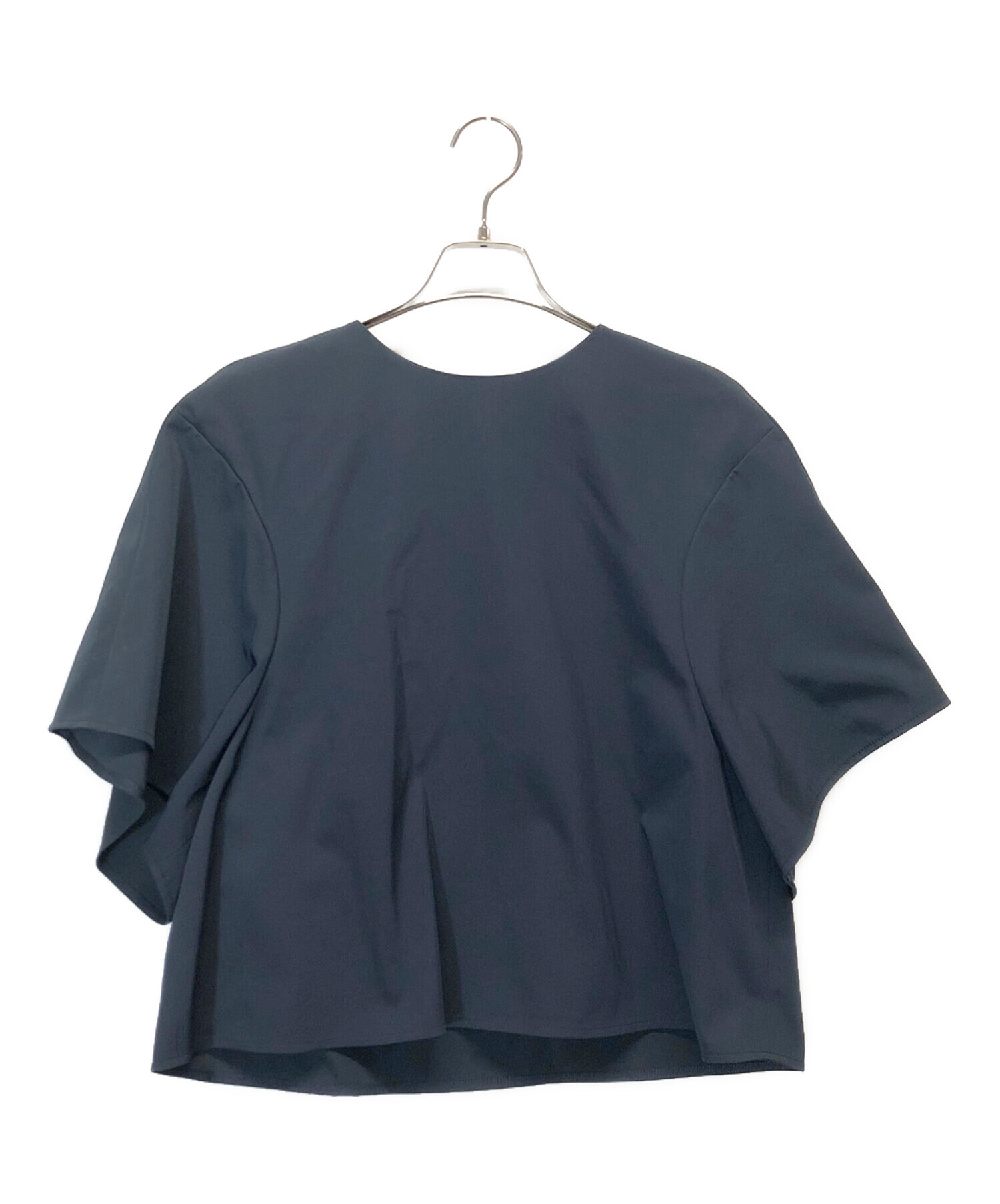 中古・古着通販】ADORE (アドーア) 半袖ブラウス ネイビー サイズ