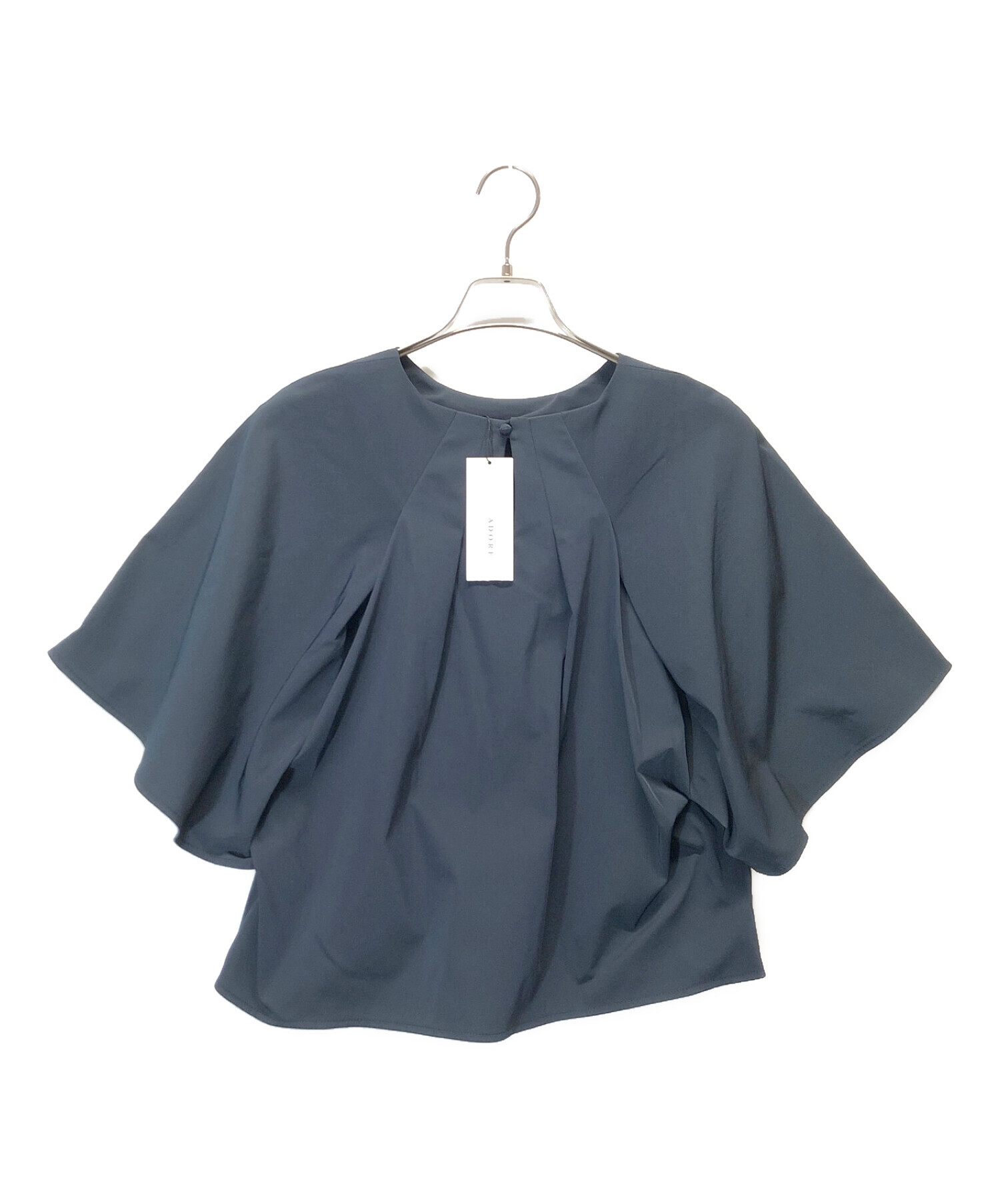 美品　アドーア 半袖ブラウス 中古・古着通販】ADORE (アドーア) 半袖ブラウス ネイビー サイズ