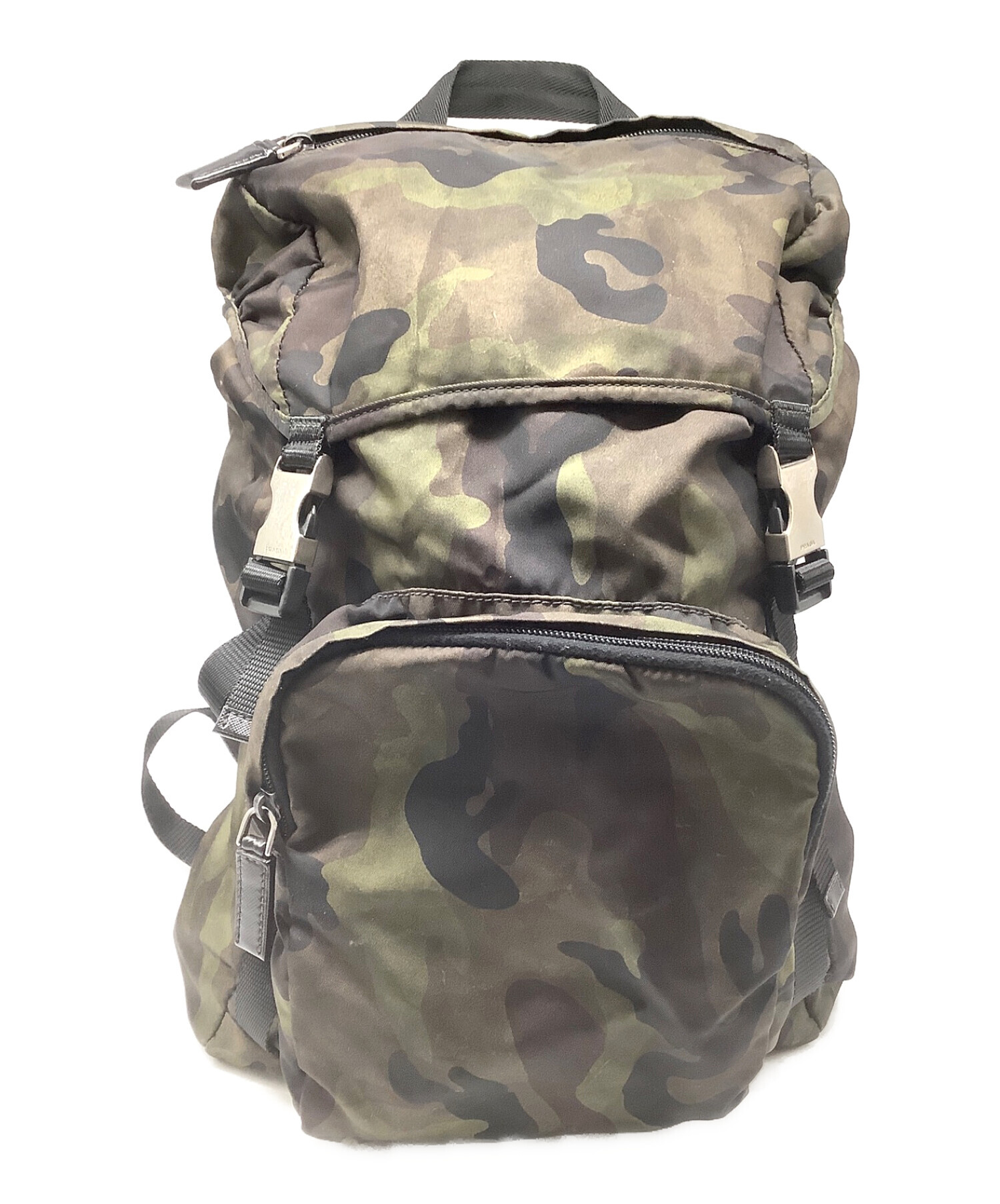 中古・古着通販】PRADA (プラダ) リュック オリーブ×ブラック 
