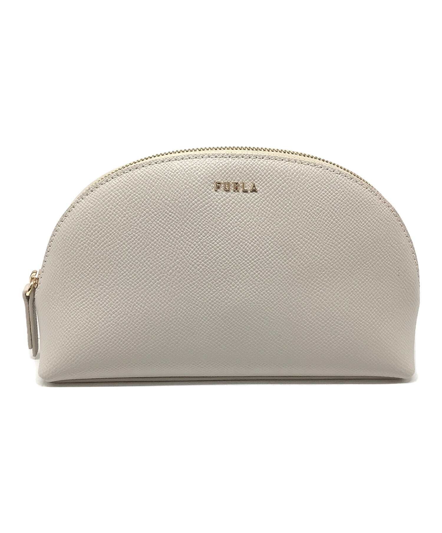 中古・古着通販】FURLA (フルラ) コスメポーチ ベージュ｜ブランド 