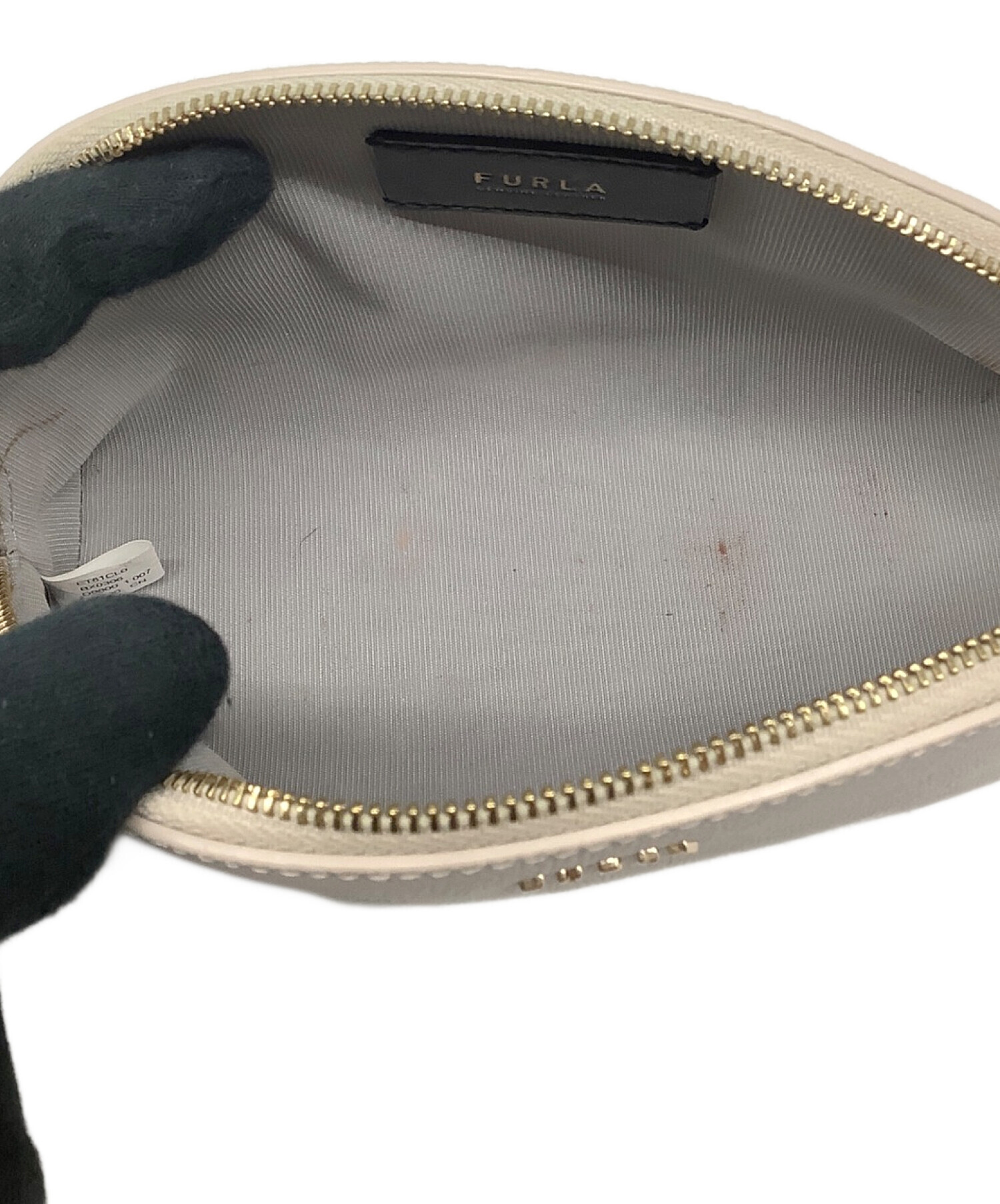 中古・古着通販】FURLA (フルラ) コスメポーチ ベージュ｜ブランド 