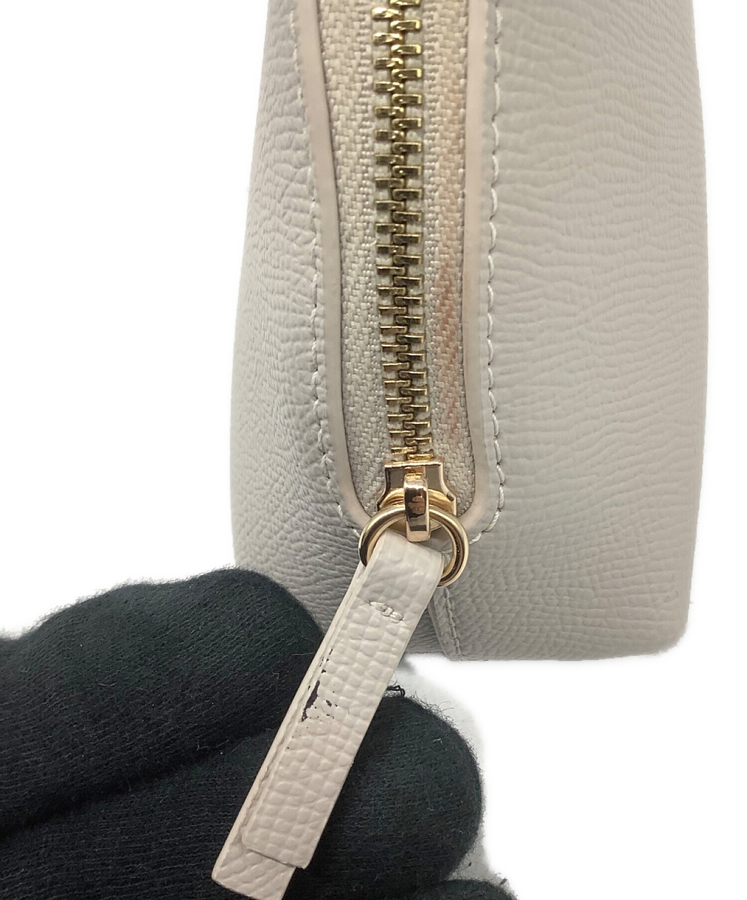 中古・古着通販】FURLA (フルラ) コスメポーチ ベージュ｜ブランド 