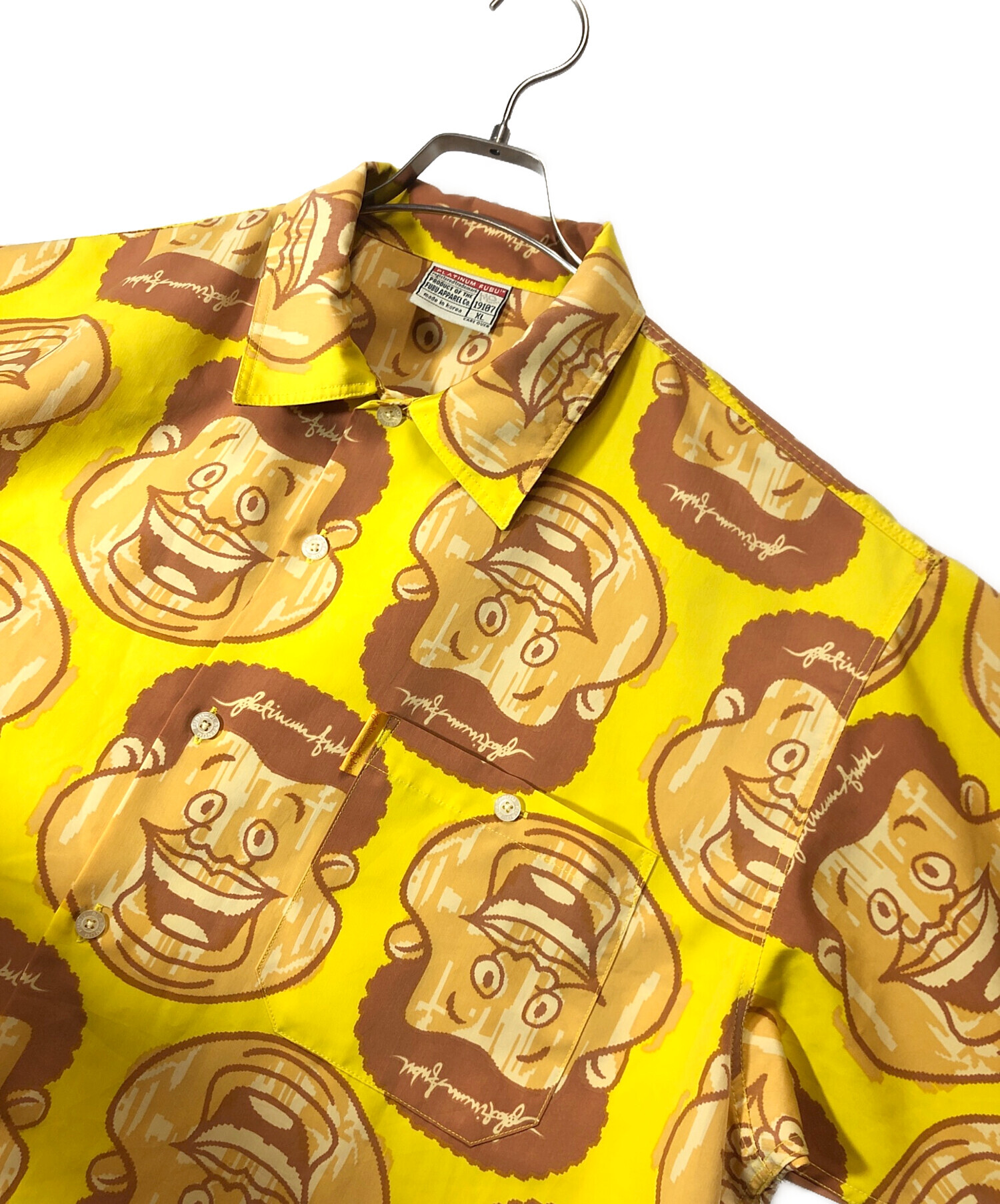 中古・古着通販】PLATINUM FUBU (プラチナムフブ) 総柄半袖シャツ