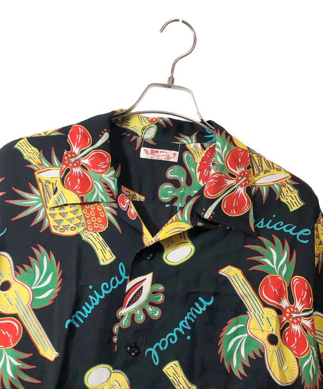 中古・古着通販】Sun Surf (サンサーフ) アロハシャツ ブラック