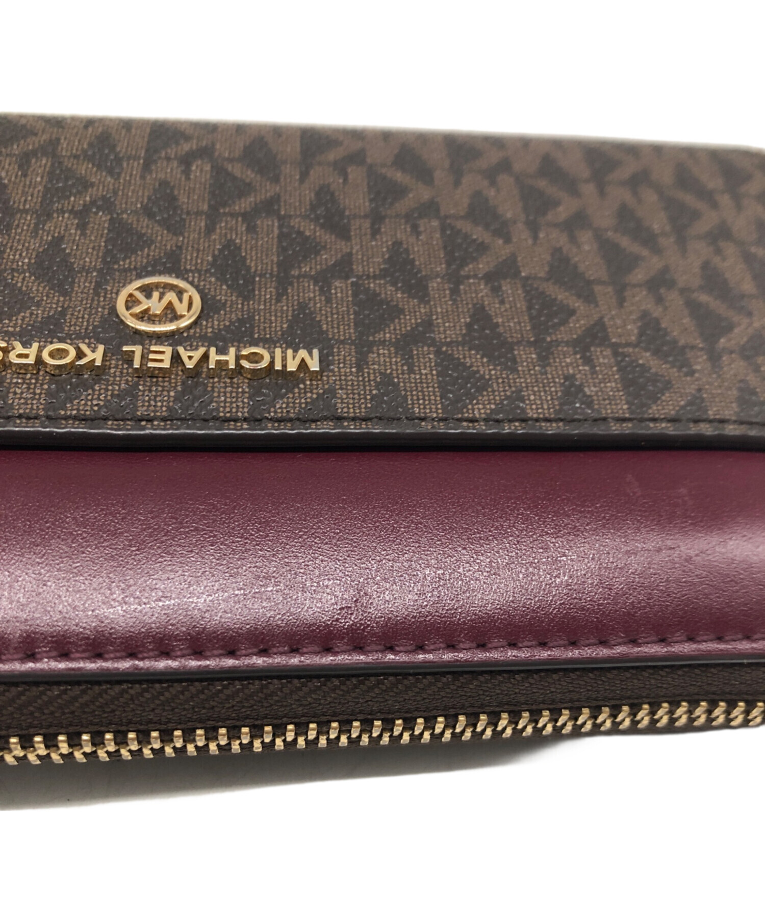 中古・古着通販】MICHAEL KORS (マイケルコース) 長財布 ブラウン 