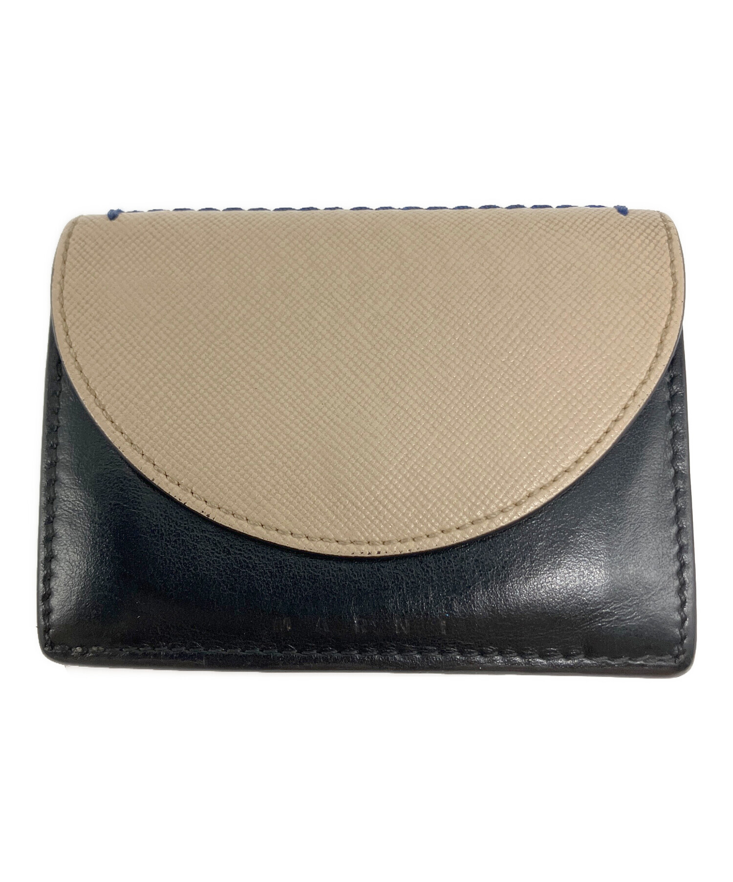 中古・古着通販】MARNI (マルニ) 3つ折り財布 ブラック｜ブランド 