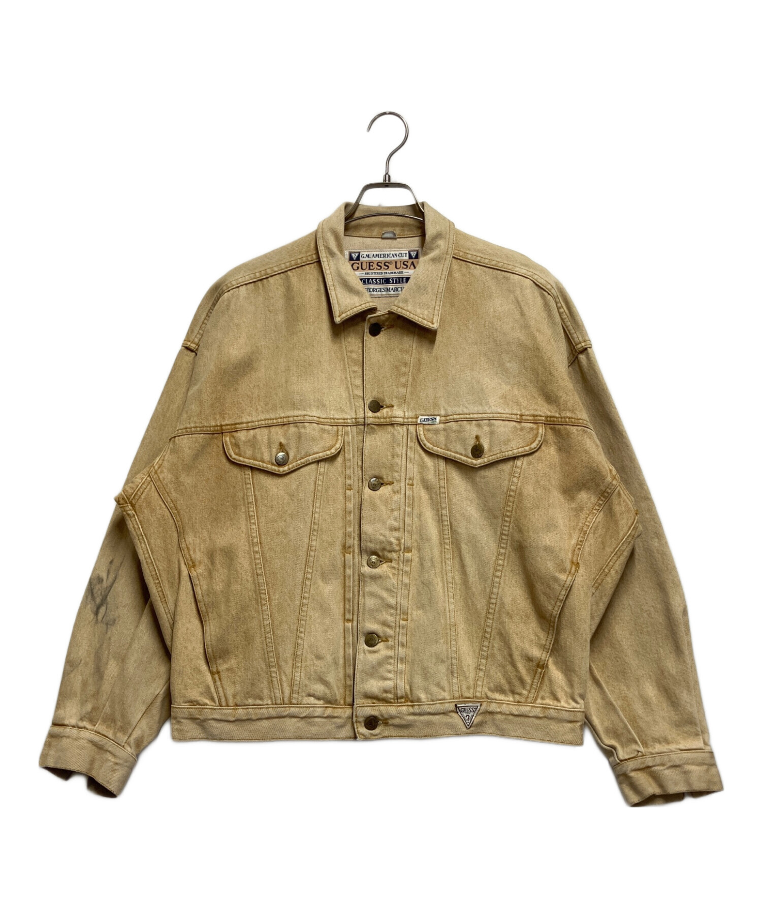 usa製【guess】 デニムジャケット　ベージュ 中古・古着通販】GUESS (ゲス) デニムジャケット ベージュ サイズ:L
