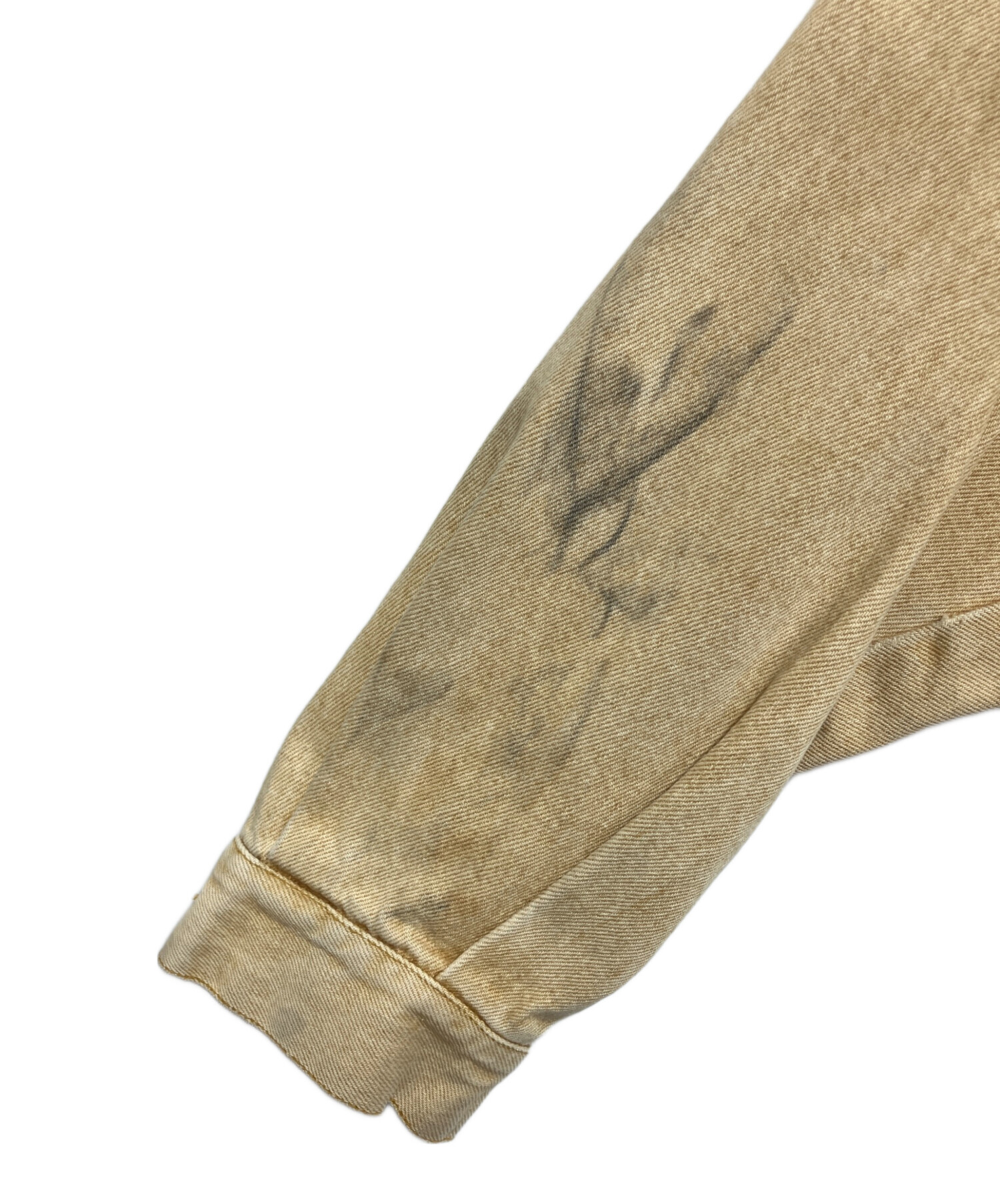 中古・古着通販】GUESS (ゲス) デニムジャケット ベージュ サイズ:L 