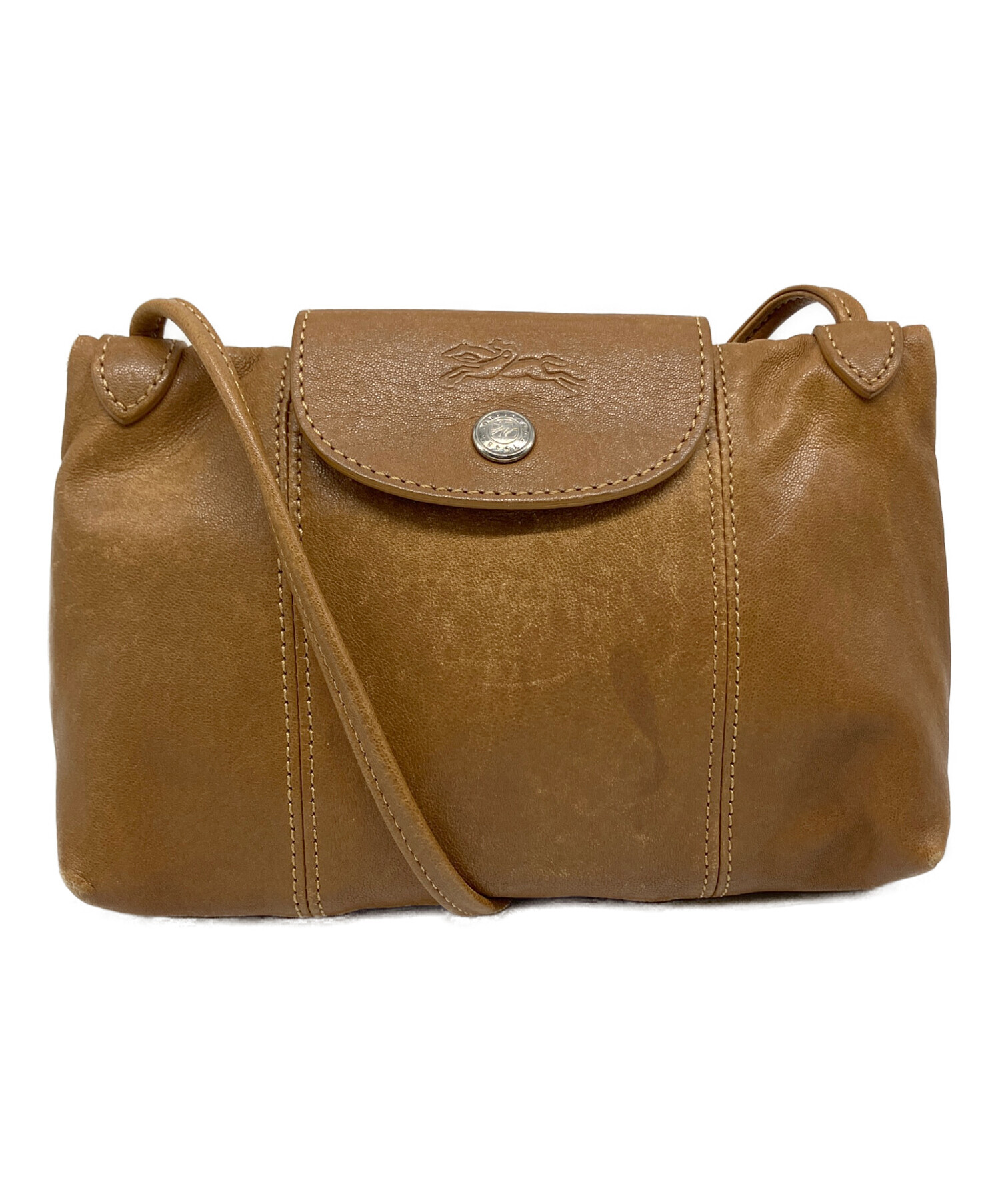 中古・古着通販】LONGCHAMP (ロンシャン) ショルダーバッグ ブラウン