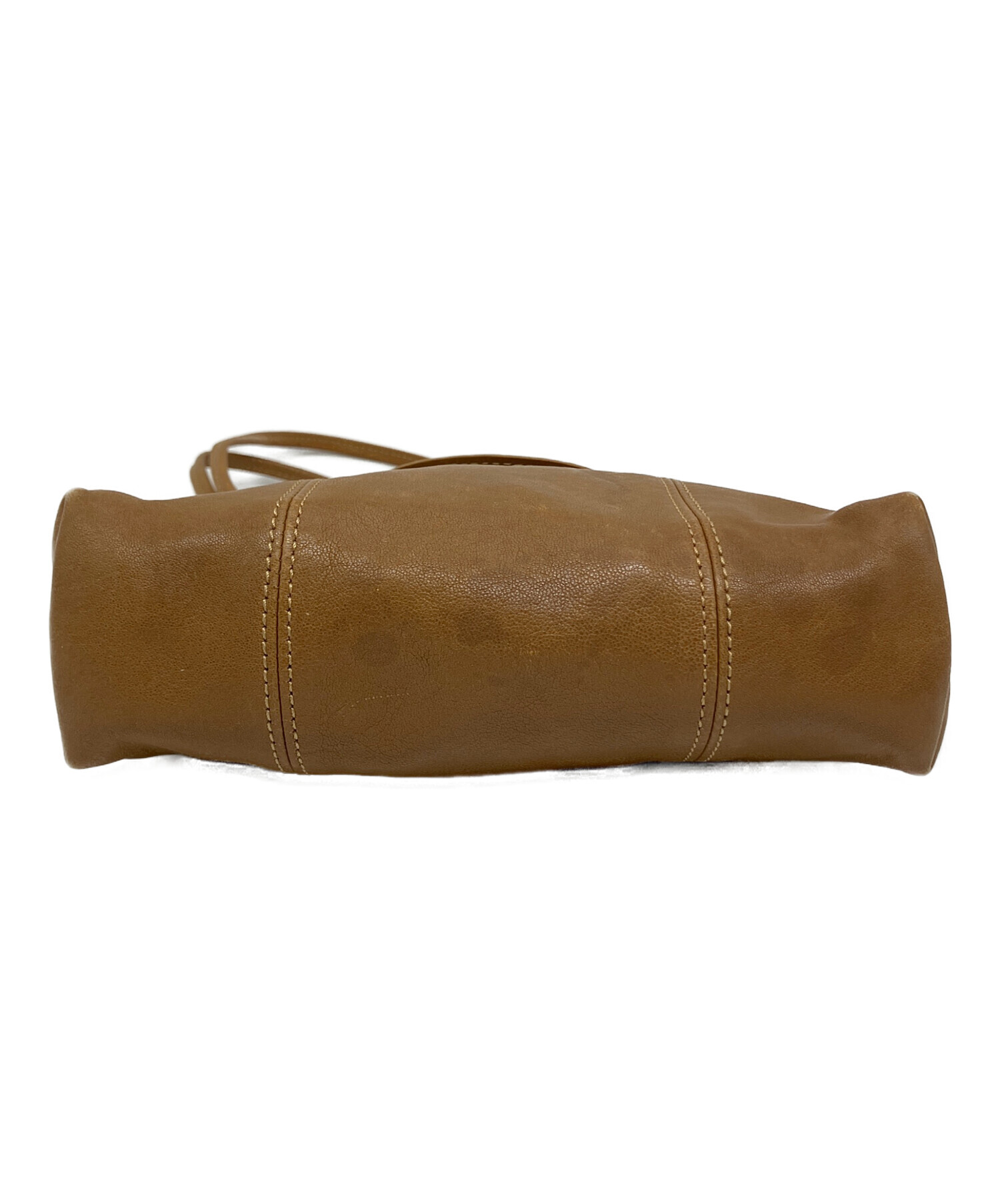 LONGCHAMP ブラウンレザーショルダーバッグ 中古・古着通販】LONGCHAMP (ロンシャン) ショルダーバッグ ブラウン