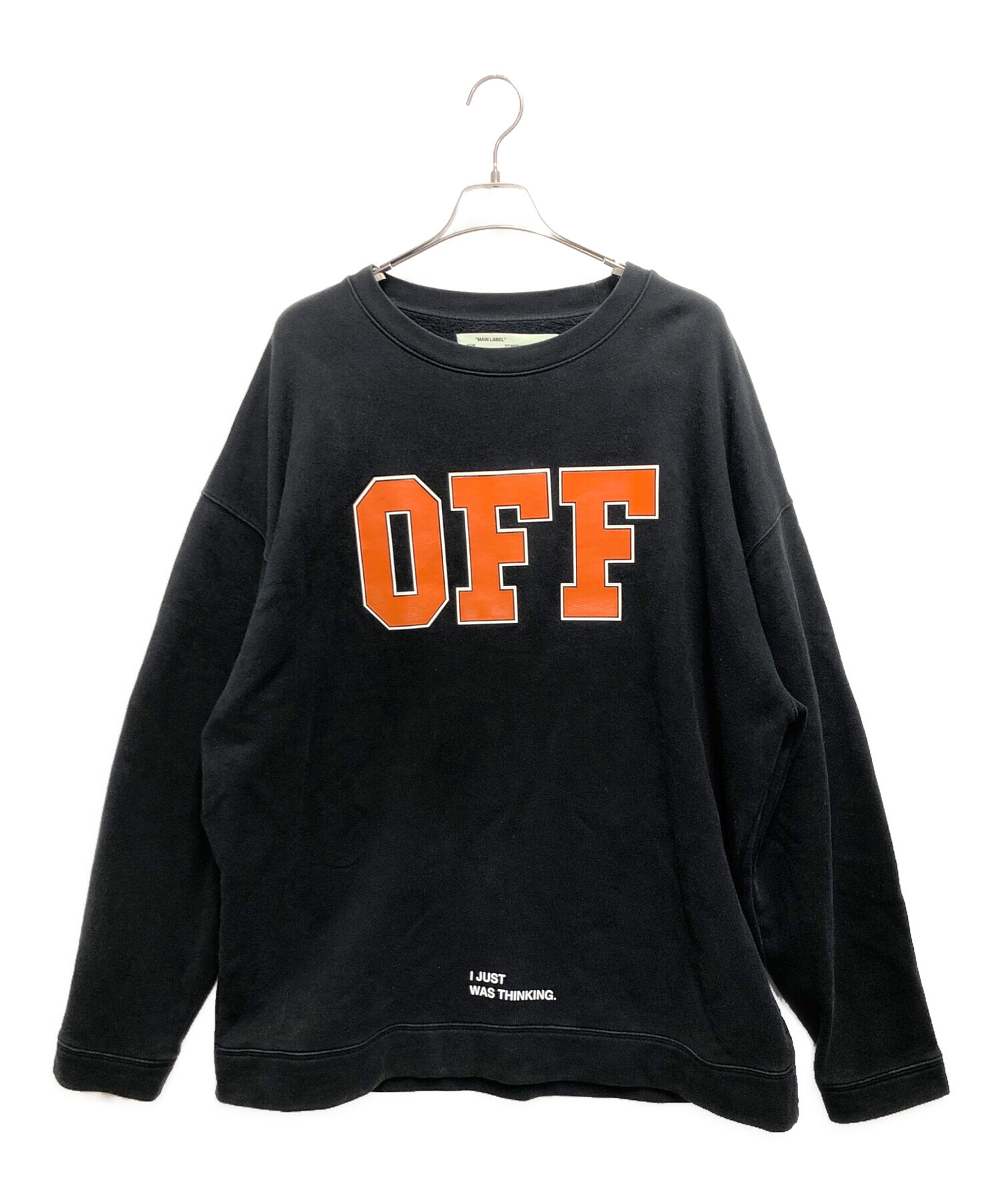OFF-WHITE MAIN LABEL ブラック スウェット