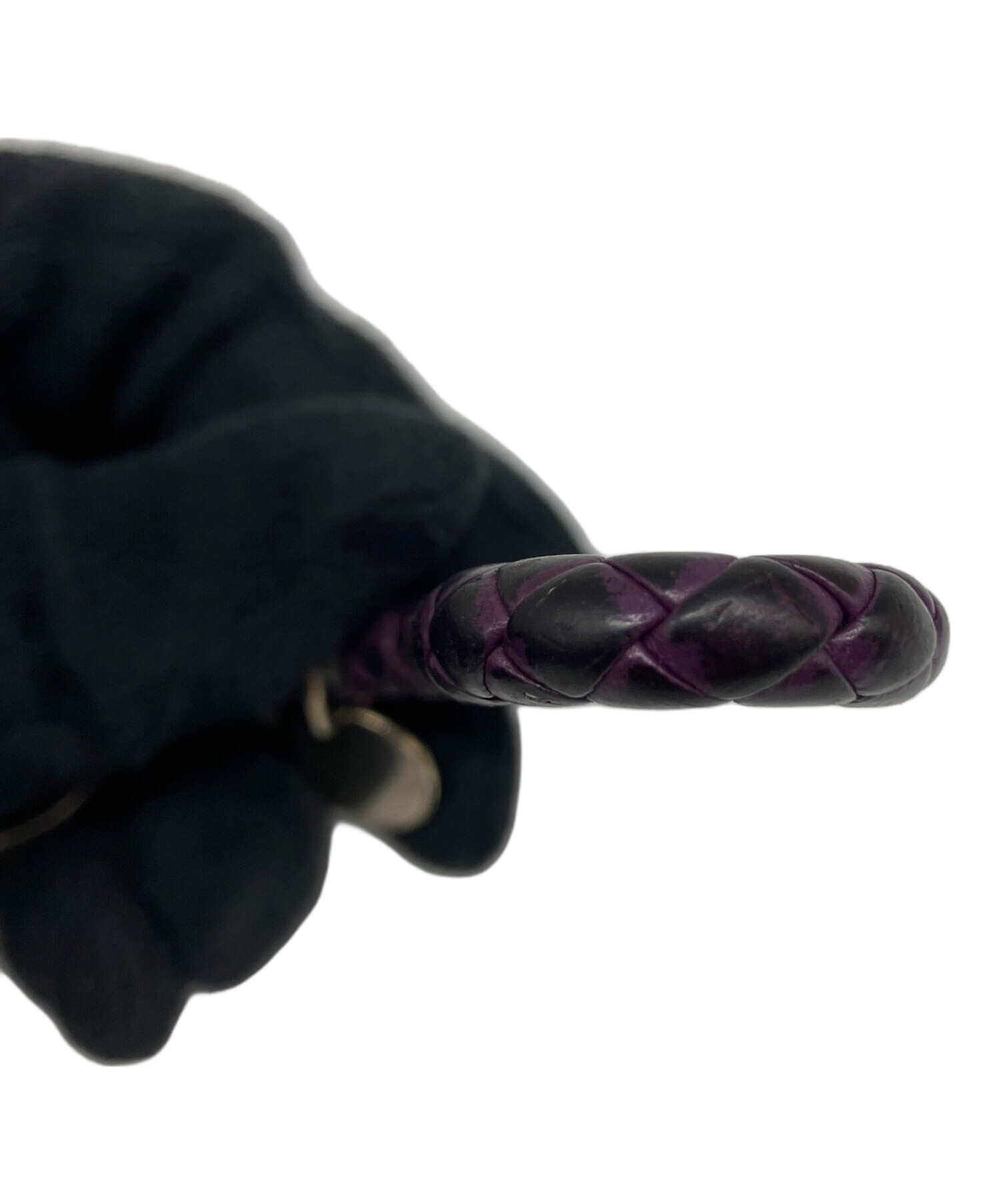 ⭐️Bottega Veneta 紫 レザー キーホルダー 中古・古着通販】BOTTEGA VENETA (ボッテガベネタ) レザーキーリング