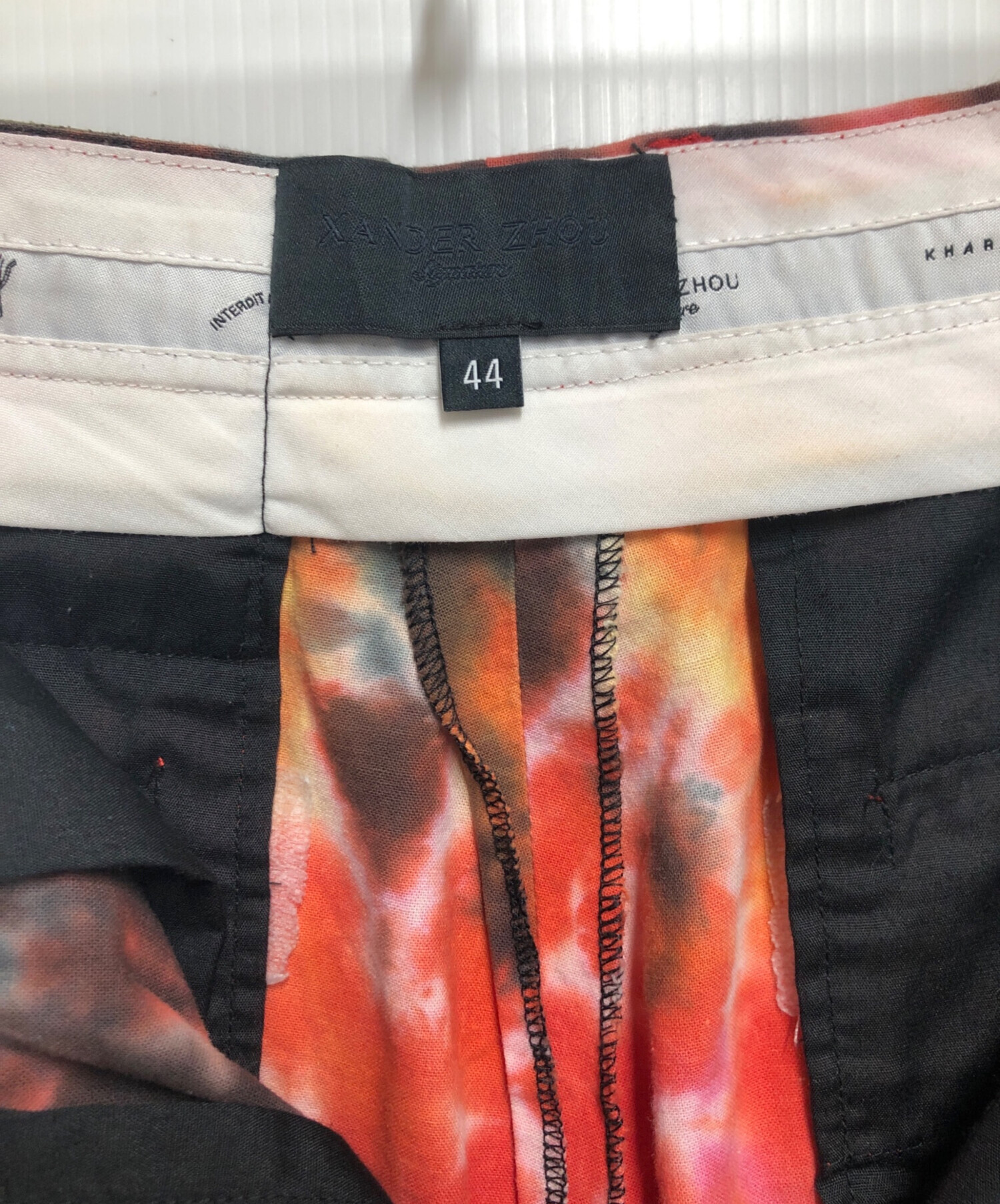 XANDER ZHOU ザンダーゾウ　44 中古・古着通販】XANDER ZHOU (ザンダーゾウ) デザインパンツ レッド