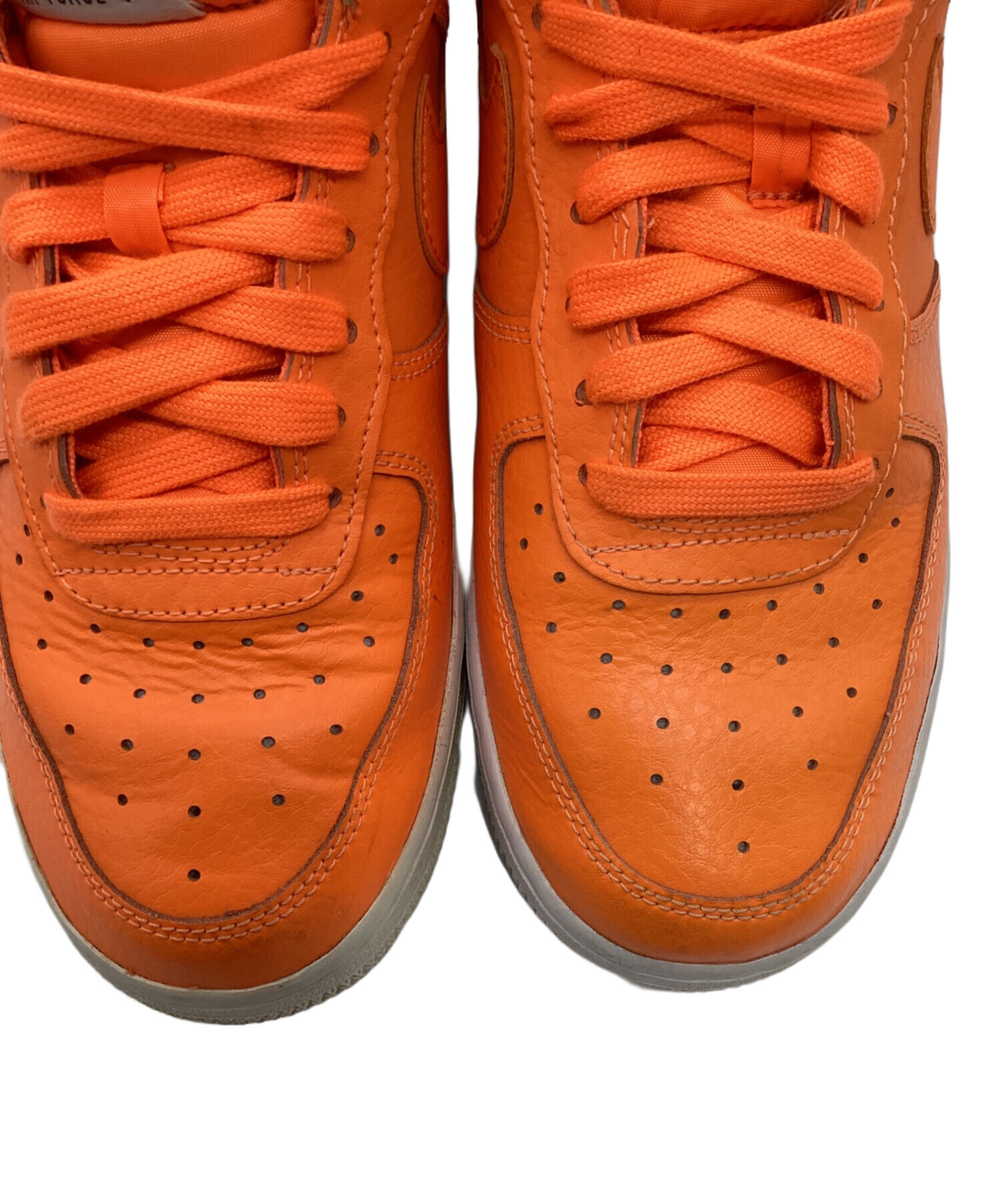 中古・古着通販】NIKE (ナイキ) AIR FORCE 1 07 LV8 JDI LTHR オレンジ