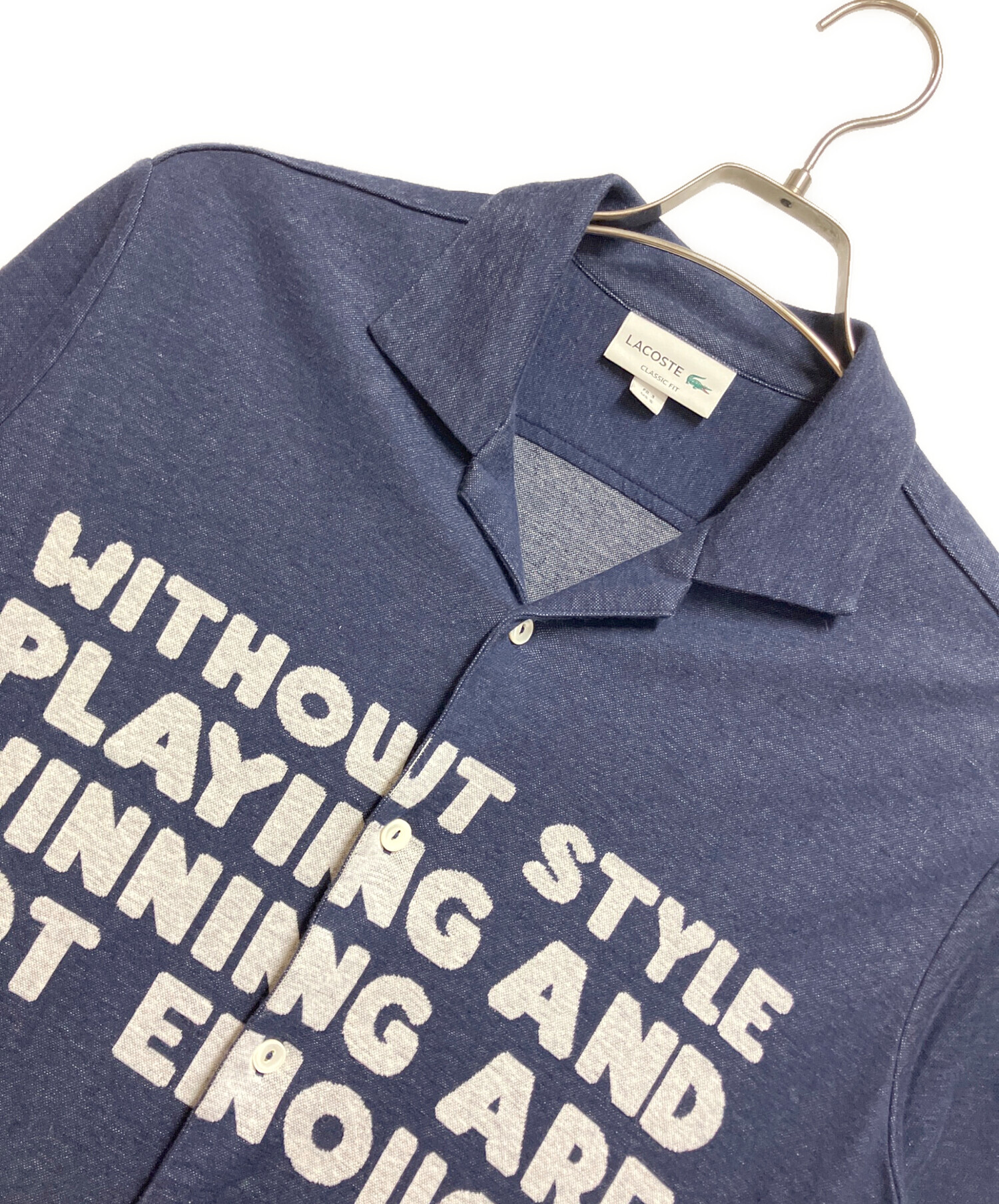 中古・古着通販】LACOSTE (ラコステ) レタージャガードカッターシャツ
