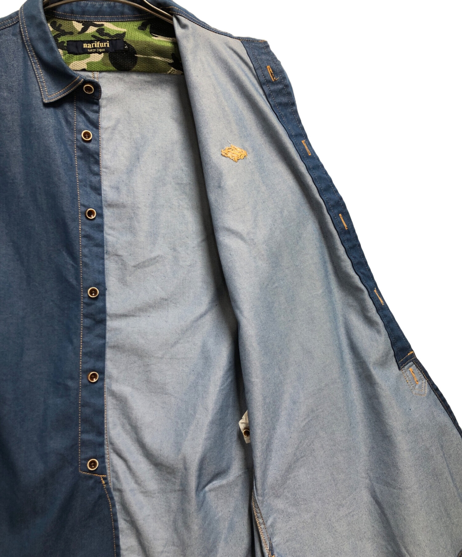 中古・古着通販】narifuri (ナリフリ) Dry denim shirts（ドライデニム 