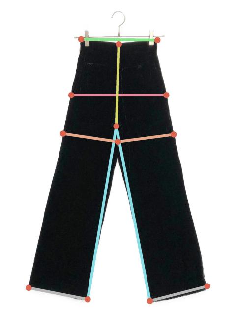 中古・古着通販】CLANE (クラネ) ベロアパンツ ブラック｜ブランド