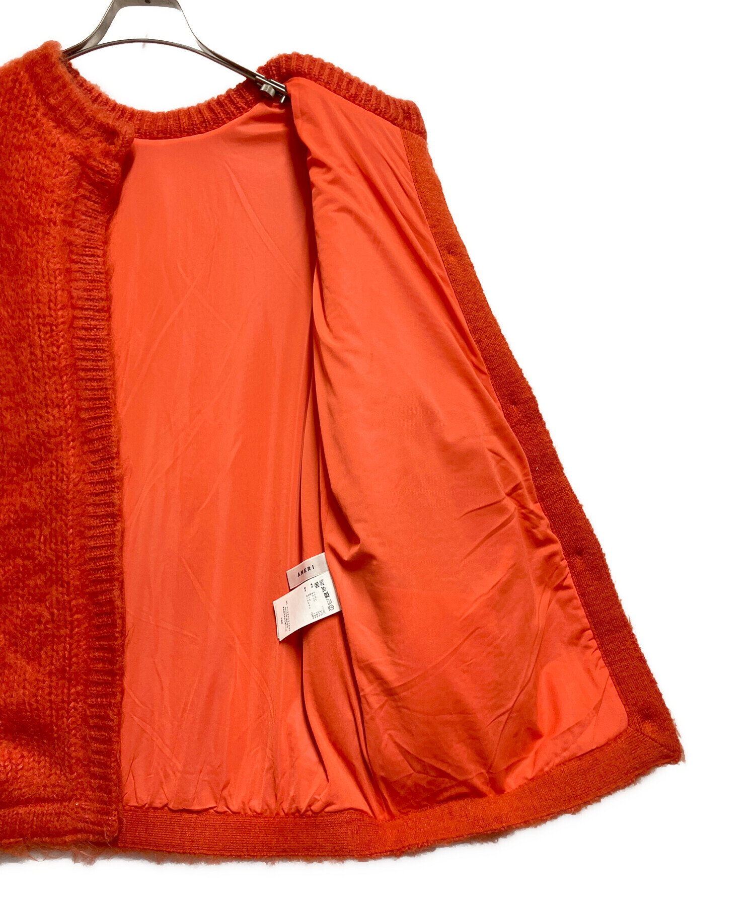 中古・古着通販】Ameri (アメリ) 2WAY MOHAIR SHAGGY KNIT オレンジ