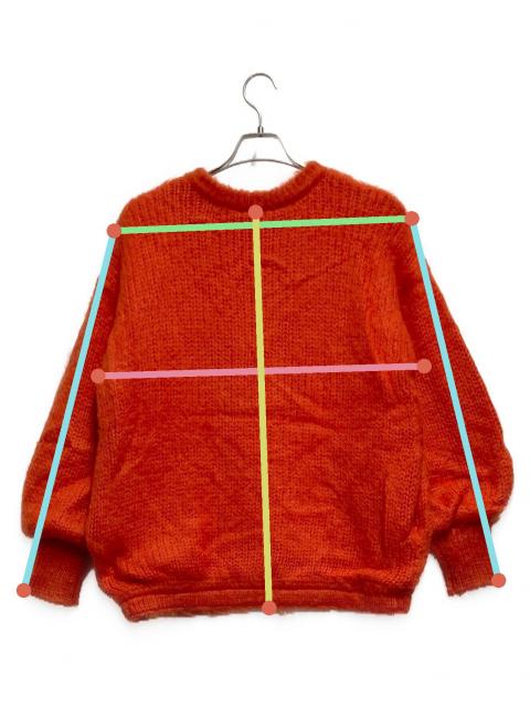 中古・古着通販】Ameri (アメリ) 2WAY MOHAIR SHAGGY KNIT オレンジ
