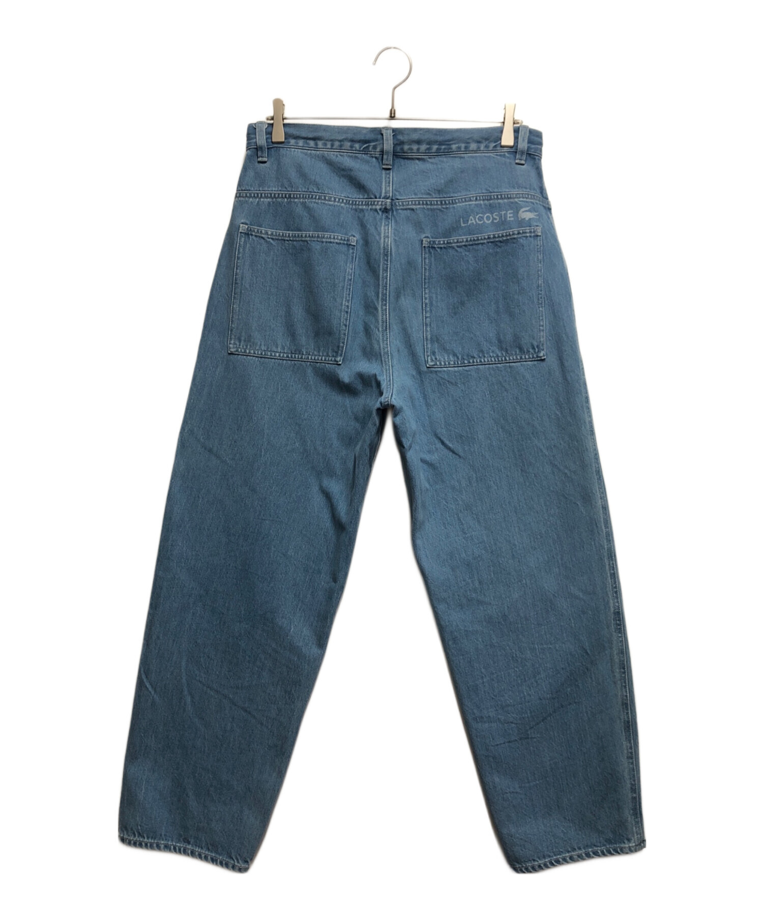 LACOSTE ラコステ　ワイドデニムパンツ　42 ラコステ LACOSTE ワイドデニムパンツ （ダークインディゴブルー