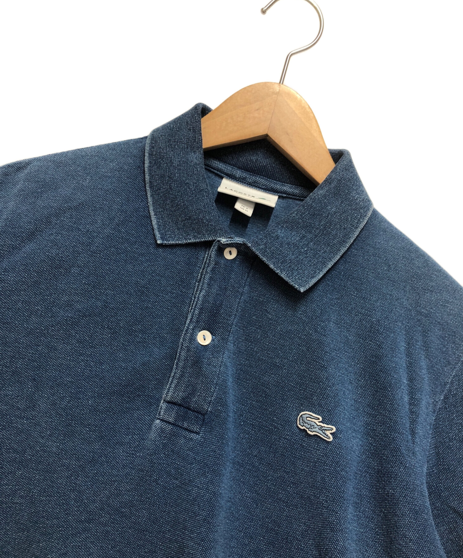 中古・古着通販】LACOSTE (ラコステ) 鹿の子ポロシャツ ネイビー 