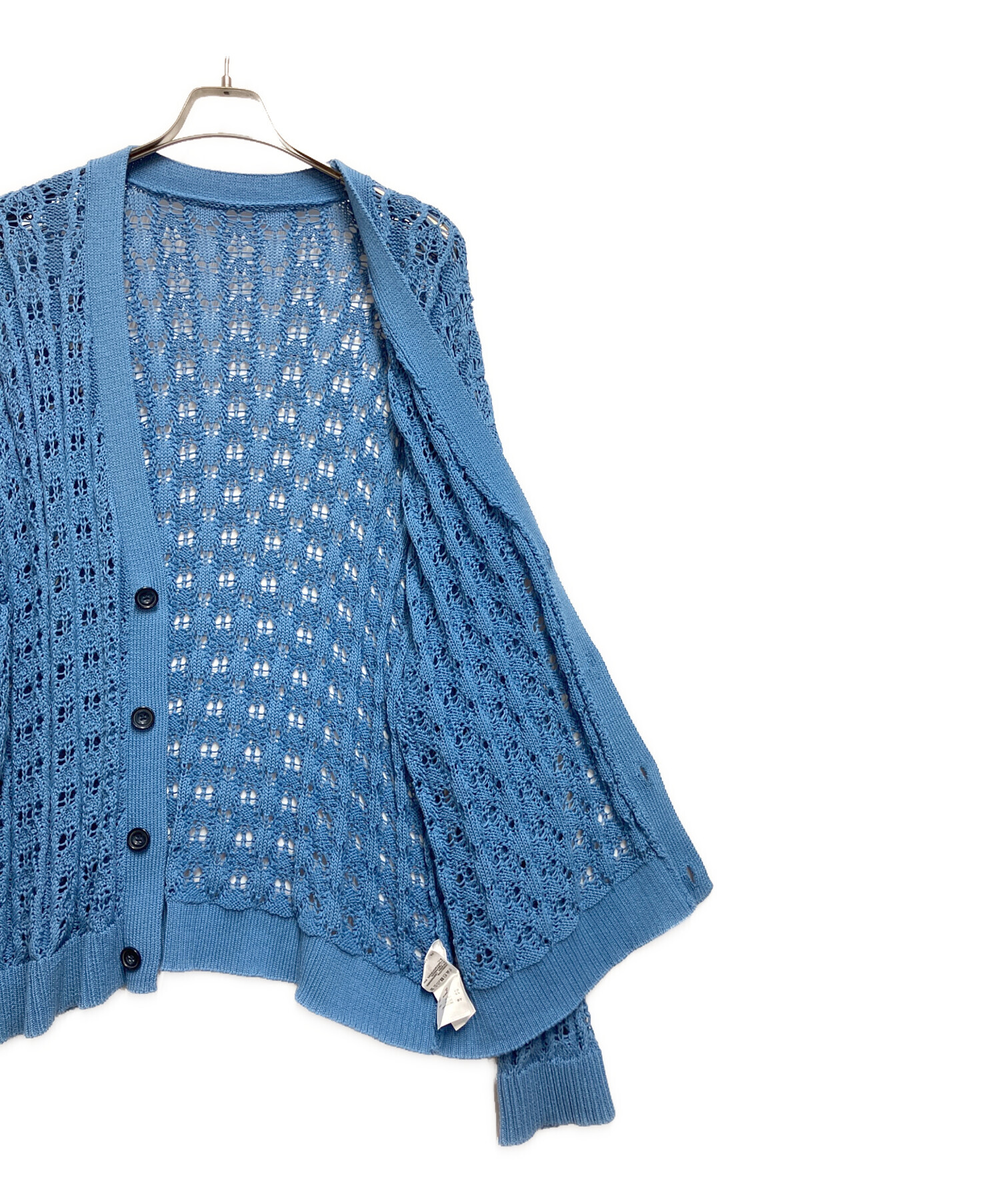 中古・古着通販】HARE (ハレ) ニットカーディガン ブルー サイズ:FREE