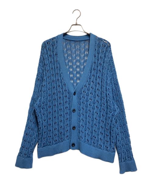 中古・古着通販】HARE (ハレ) ニットカーディガン ブルー サイズ:FREE