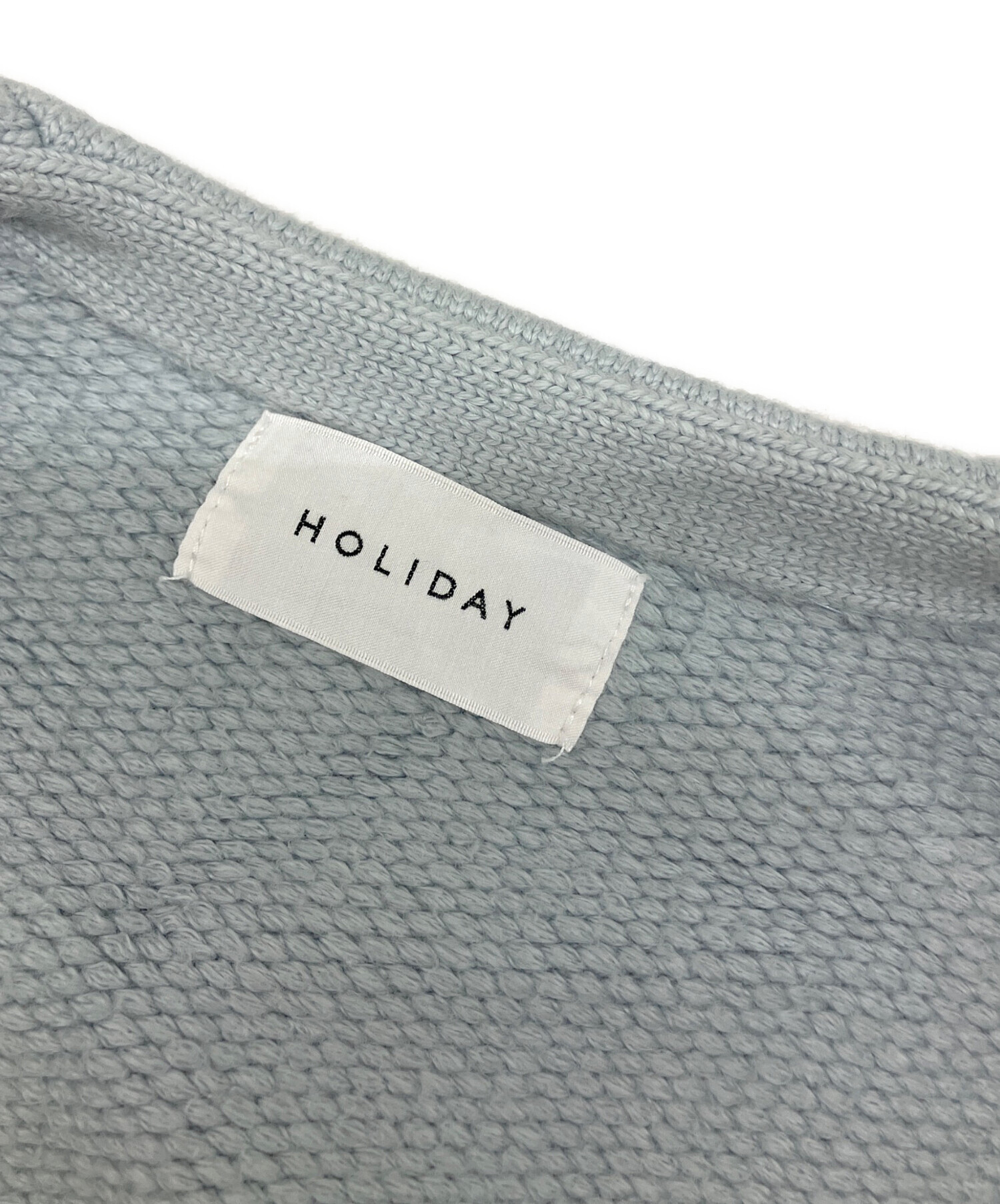 中古・古着通販】holiday (ホリデー) ニットカーディガン ライトグレー