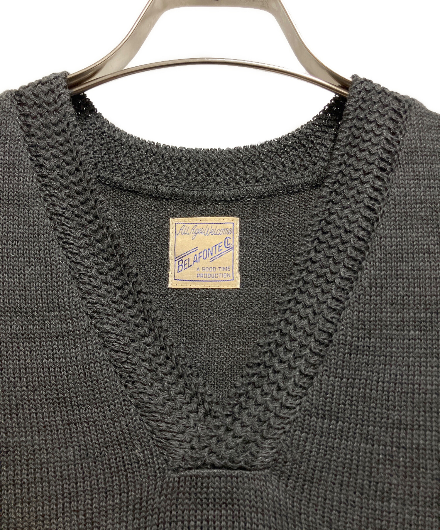 中古・古着通販】BELAFONTE (ベラフォンテ) ニットベスト グレー 