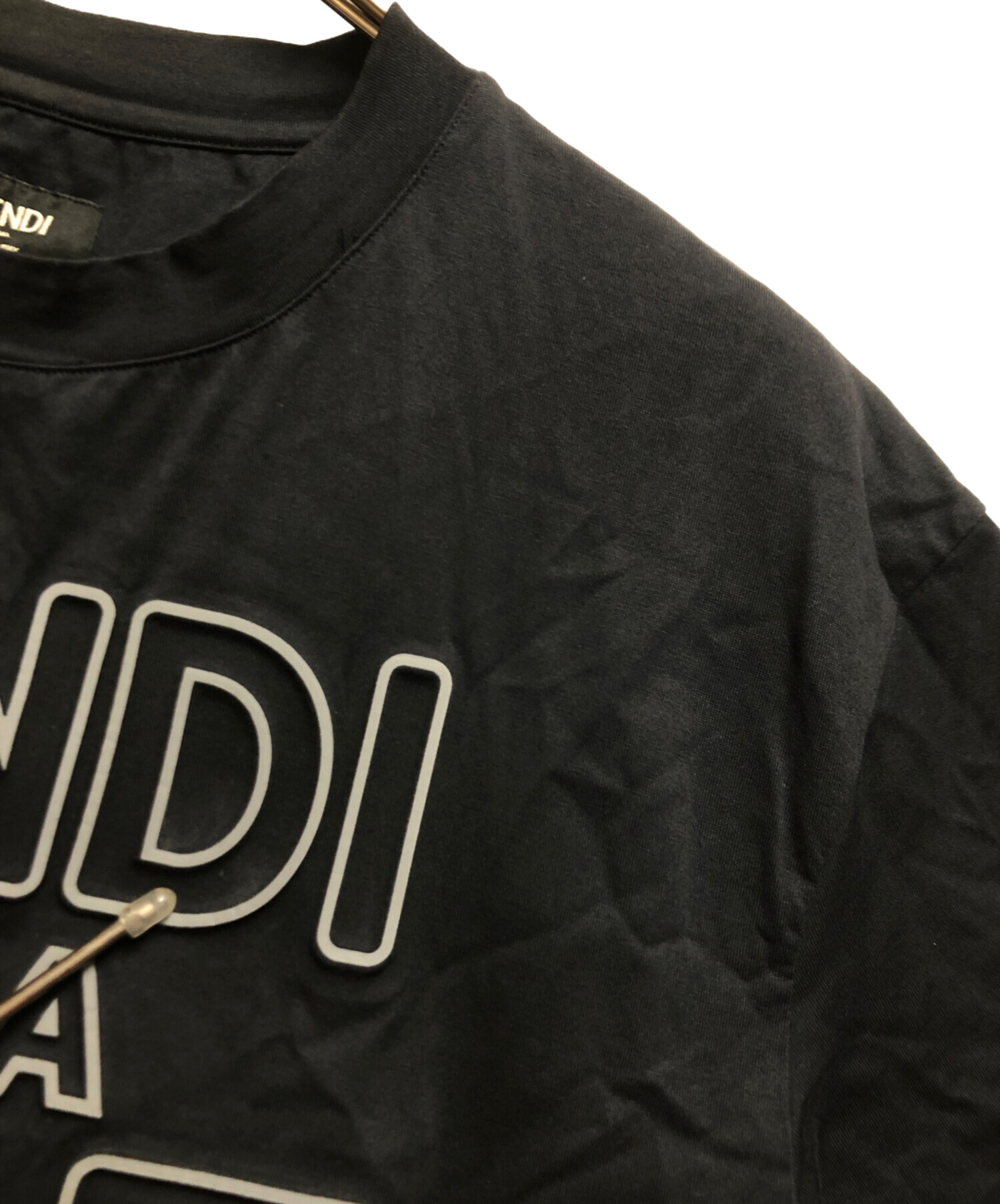 中古・古着通販】FENDI (フェンディ) クルーネックTシャツ ブラック