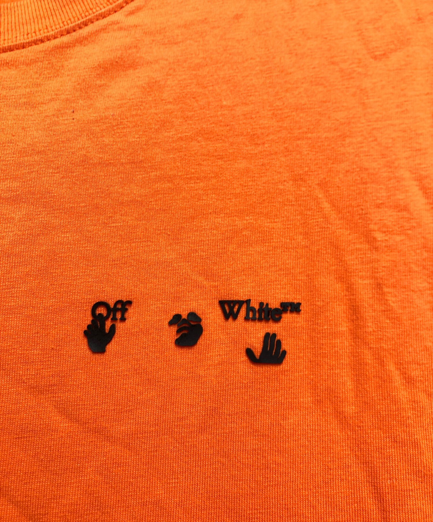 中古・古着通販】OFFWHITE (オフホワイト) ロゴプリント半袖Tシャツ