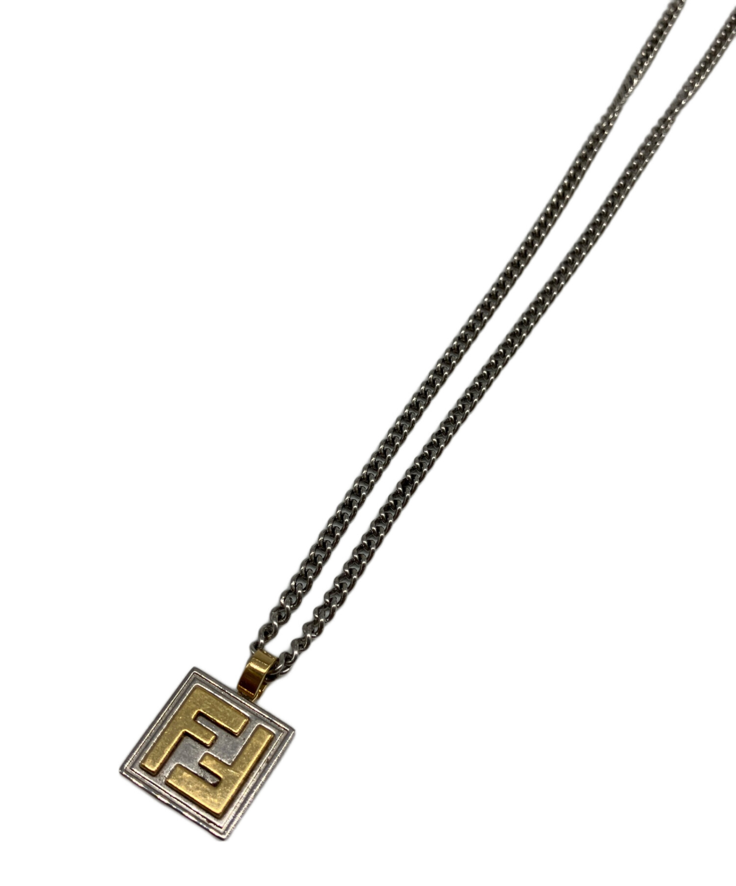 中古・古着通販】FENDI (フェンディ) ネックレス シルバー×ゴールド