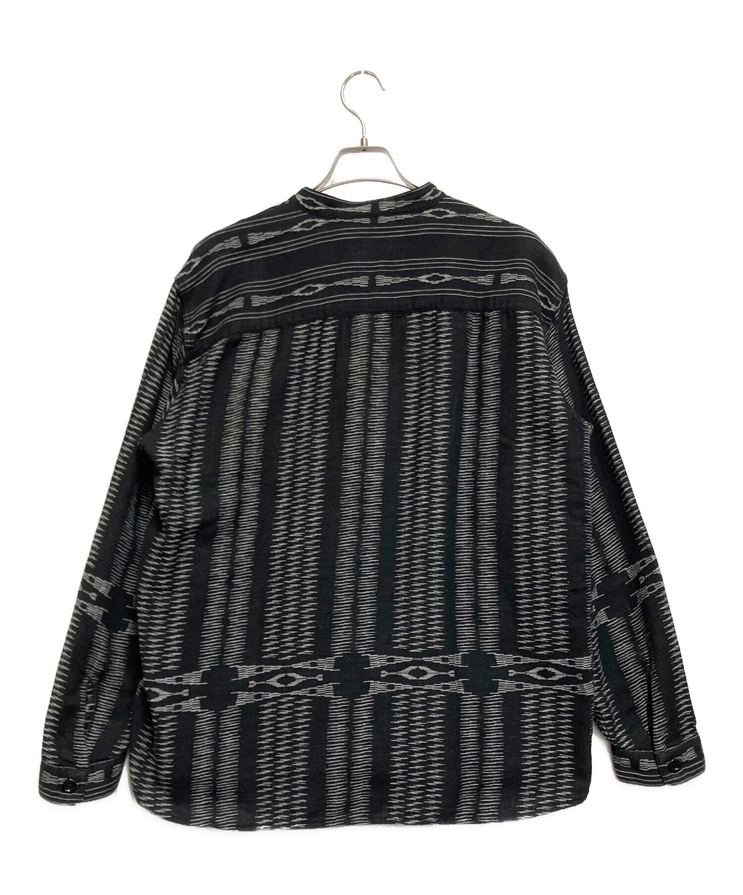 中古・古着通販】RATS (ラッツ) STAND COLLAR NATIVE SHIRT ブラック