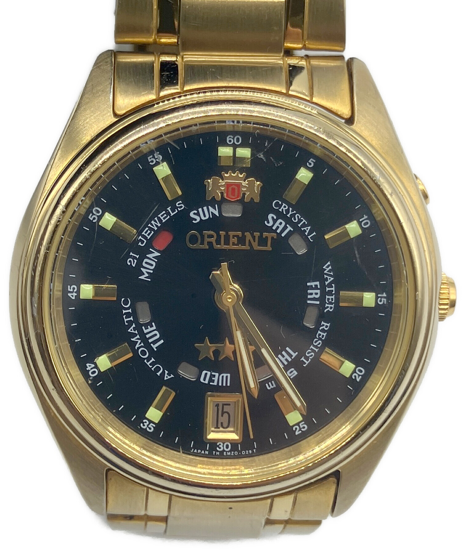 Orient クラシックゴールド置時計　匿名配送！ 中古・古着通販】ORIENT (オリエント) 腕時計 ブラック｜ブランド