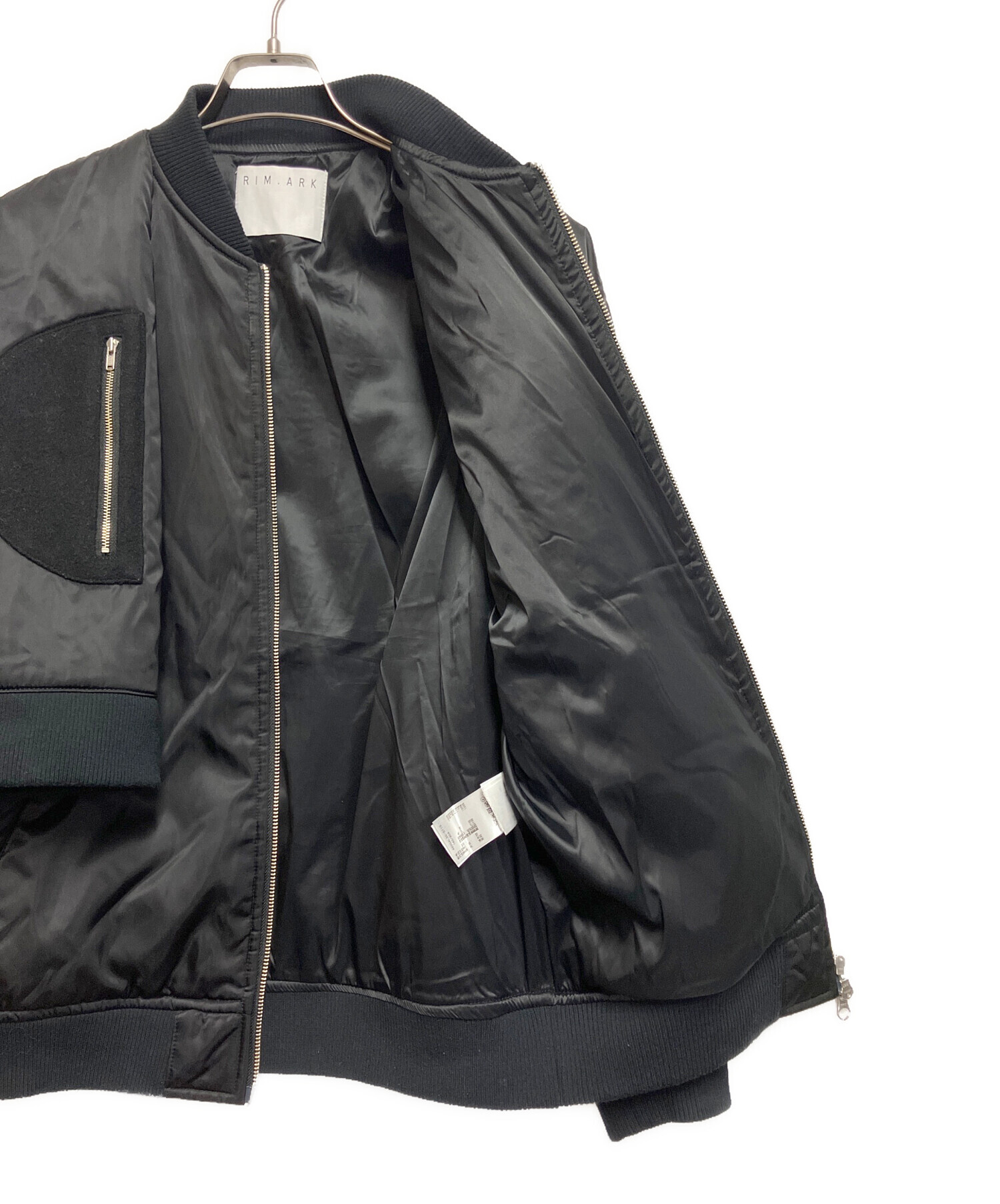 中古・古着通販】RIM.ARK (リムアーク) Front flap MA-1 ブラック 