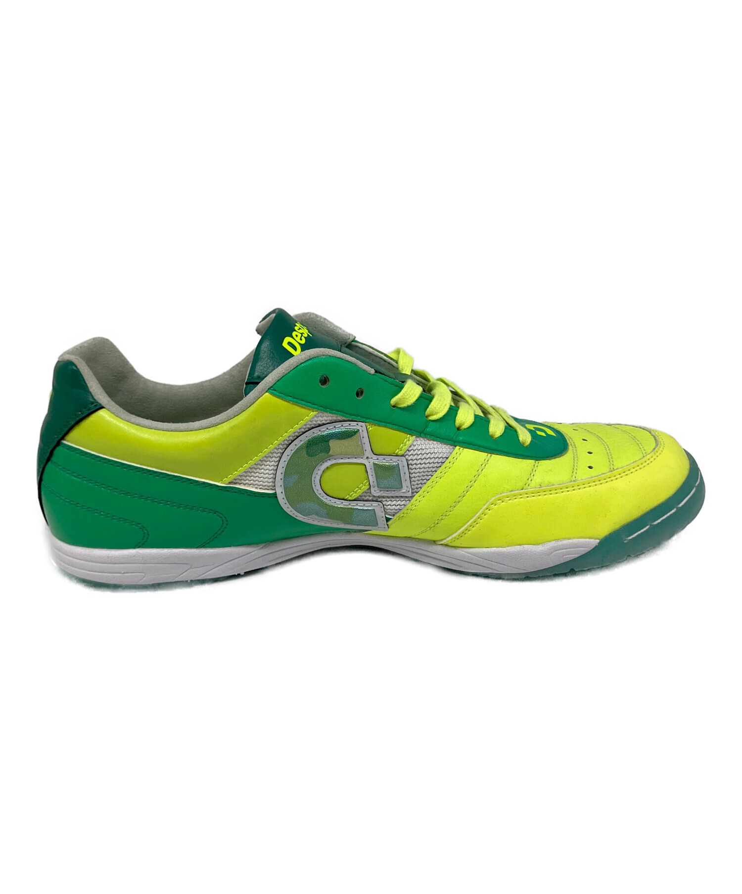 DESCENTE デサント スニーカー 27cm 緑 【古着】【中古】【送料無料】 中古・古着通販】DESPORTE (デスポルテ) スポーツシューズ イエロー