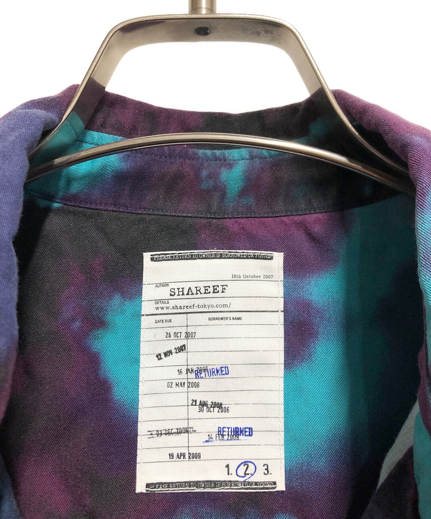 中古・古着通販】SHAREEF (シャリーフ) SMOKE PT L/S SHIRTS パープル